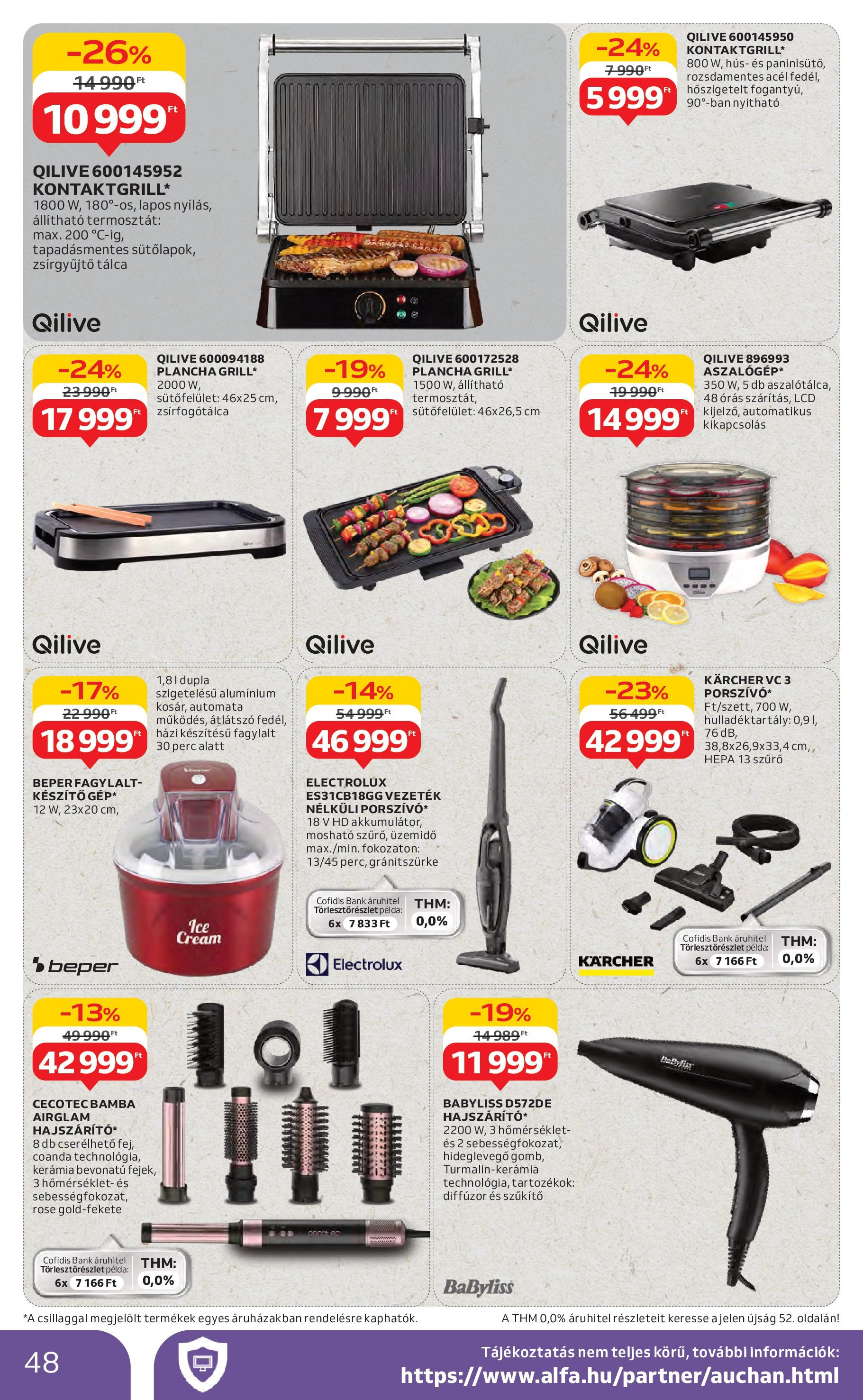Auchan Akciós újság - 2025.08.14. -tól/töl > akció, lapozható szórólap 🛍️ | Oldal: 48 | Termékek: Hús, Fagylalt, Diffúzor, Termosztát