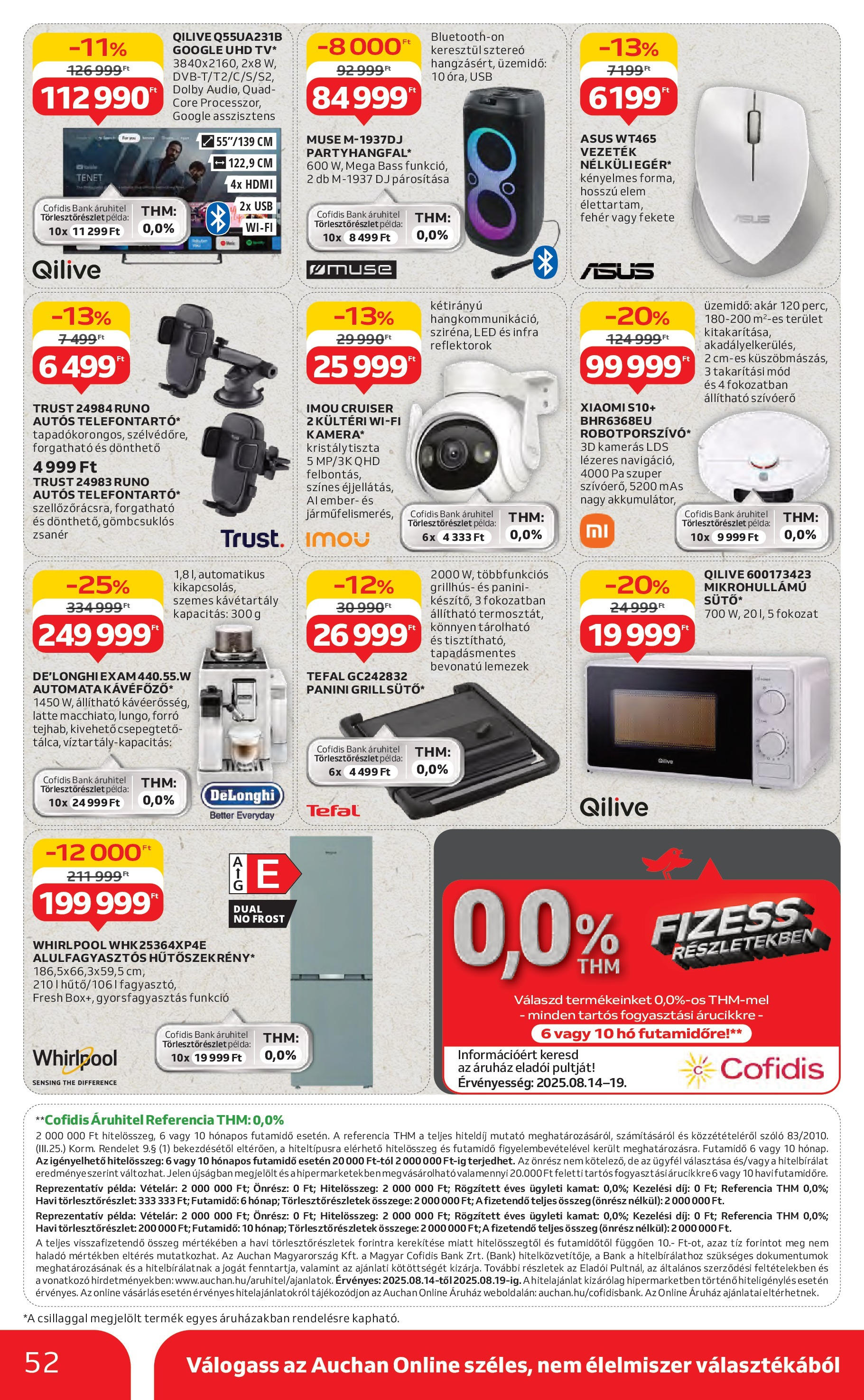 Auchan Akciós újság - 2025.08.14. -tól/töl > akció, lapozható szórólap 🛍️ | Oldal: 52 | Termékek: Szőlő, USB, Tefal, Xiaomi