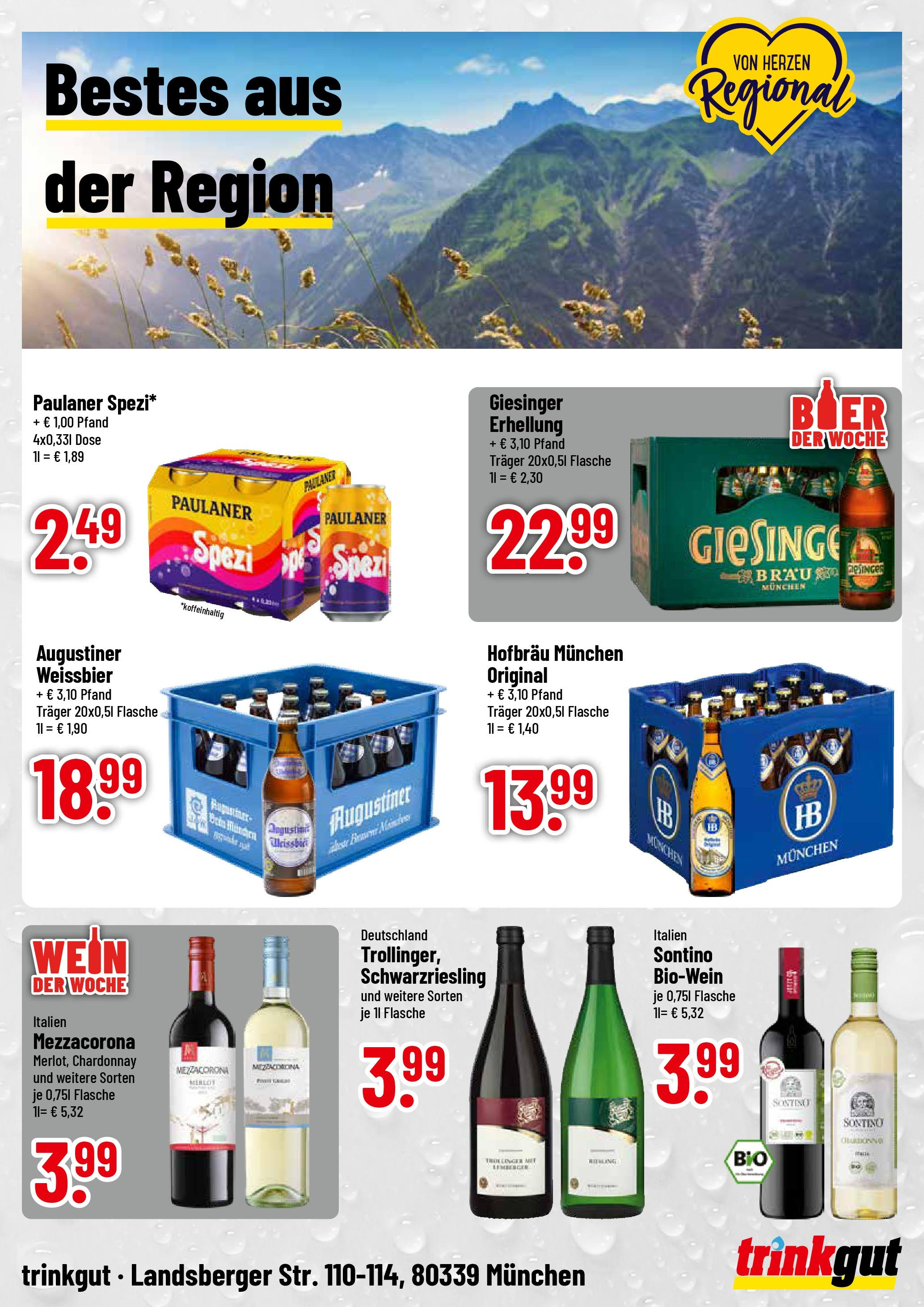 Trinkgut prospekt München (ab 17.08.2025) » Angebote ab Montag | Seite: 4 | Produkte: Bier, Weißbier, Merlot, Paulaner Trinkgut prospekt München (ab 17.08.2025) » Angebote online | Seite: 4 | Produkte: Bier, Weißbier, Merlot, Paulaner