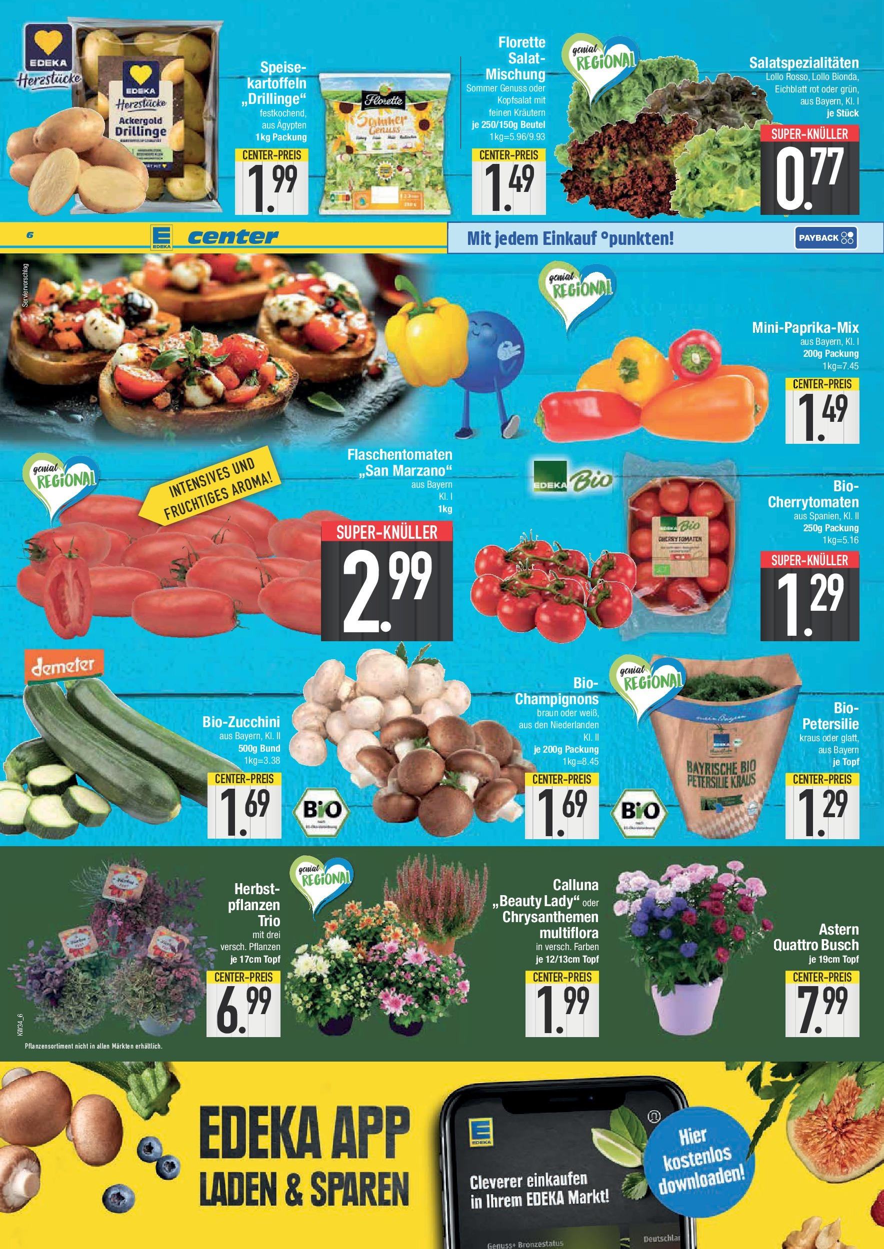 Edeka prospekt Bad Reichenhall (ab 17.08.2025) » Angebote Online | Seite: 6 | Produkte: Kartoffeln, Petersilie, Zucchini, Salat Edeka prospekt Bad Reichenhall (ab 17.08.2025) » Angebote Online | Seite: 6 | Produkte: Kartoffeln, Petersilie, Zucchini, Salat