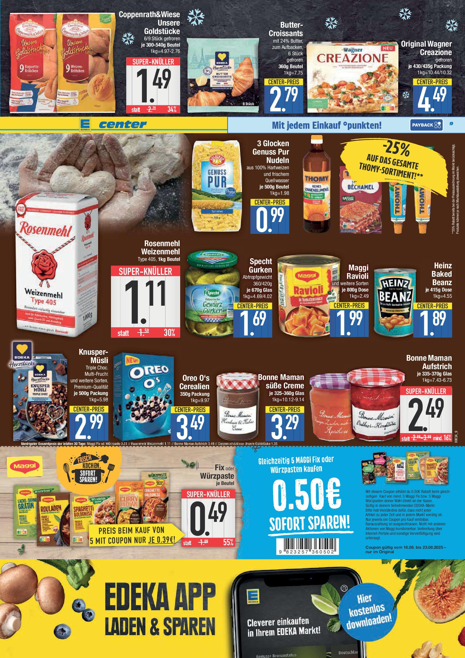 Edeka prospekt Bad Reichenhall (ab 17.08.2025) » Angebote Online | Seite: 9 | Produkte: Musli, Butter, Baguette, Weizenmehl Edeka prospekt Bad Reichenhall (ab 17.08.2025) » Angebote Online | Seite: 9 | Produkte: Musli, Butter, Baguette, Weizenmehl