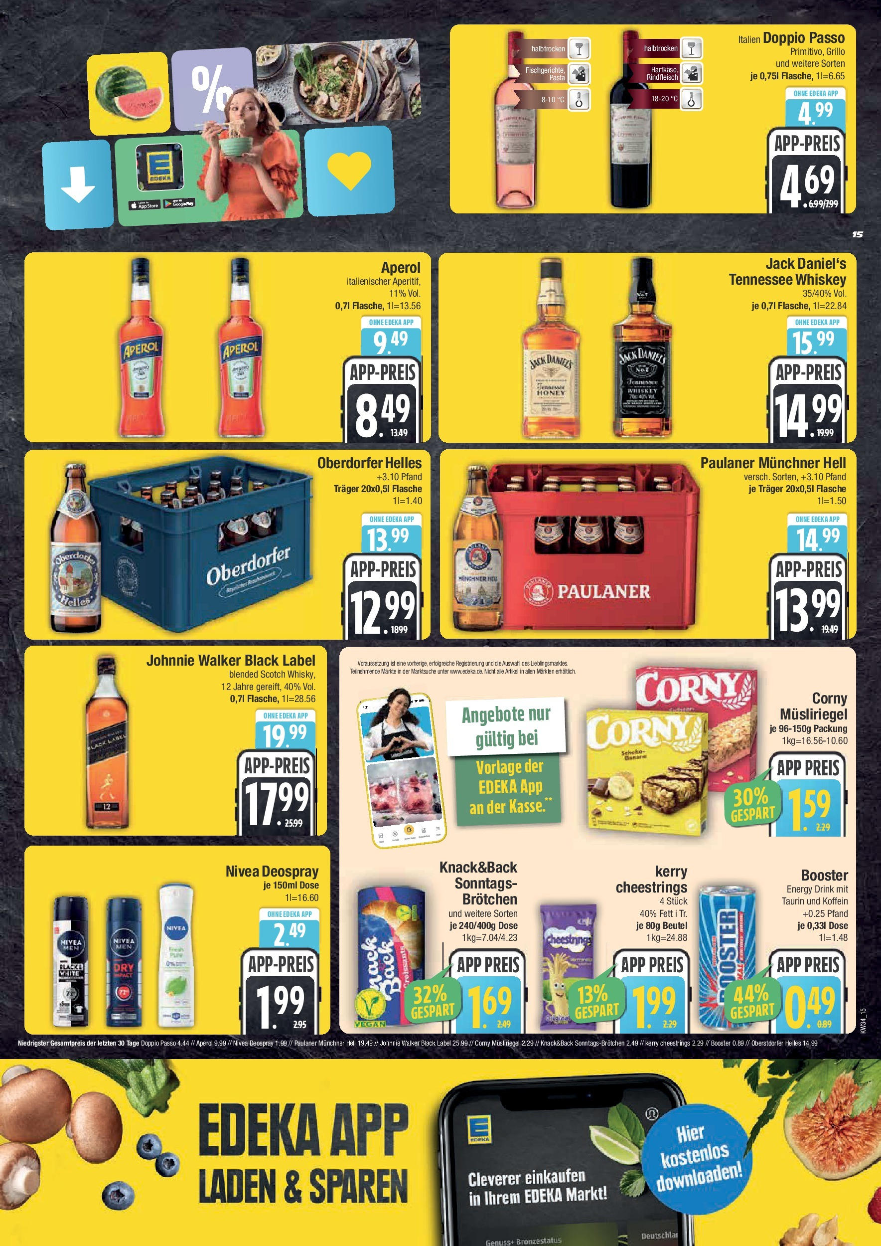 Edeka prospekt Bad Reichenhall (ab 17.08.2025) » Angebote Online | Seite: 15 | Produkte: Deospray, Rindfleisch, Whiskey, Paulaner Edeka prospekt Bad Reichenhall (ab 17.08.2025) » Angebote Online | Seite: 15 | Produkte: Deospray, Rindfleisch, Whiskey, Paulaner