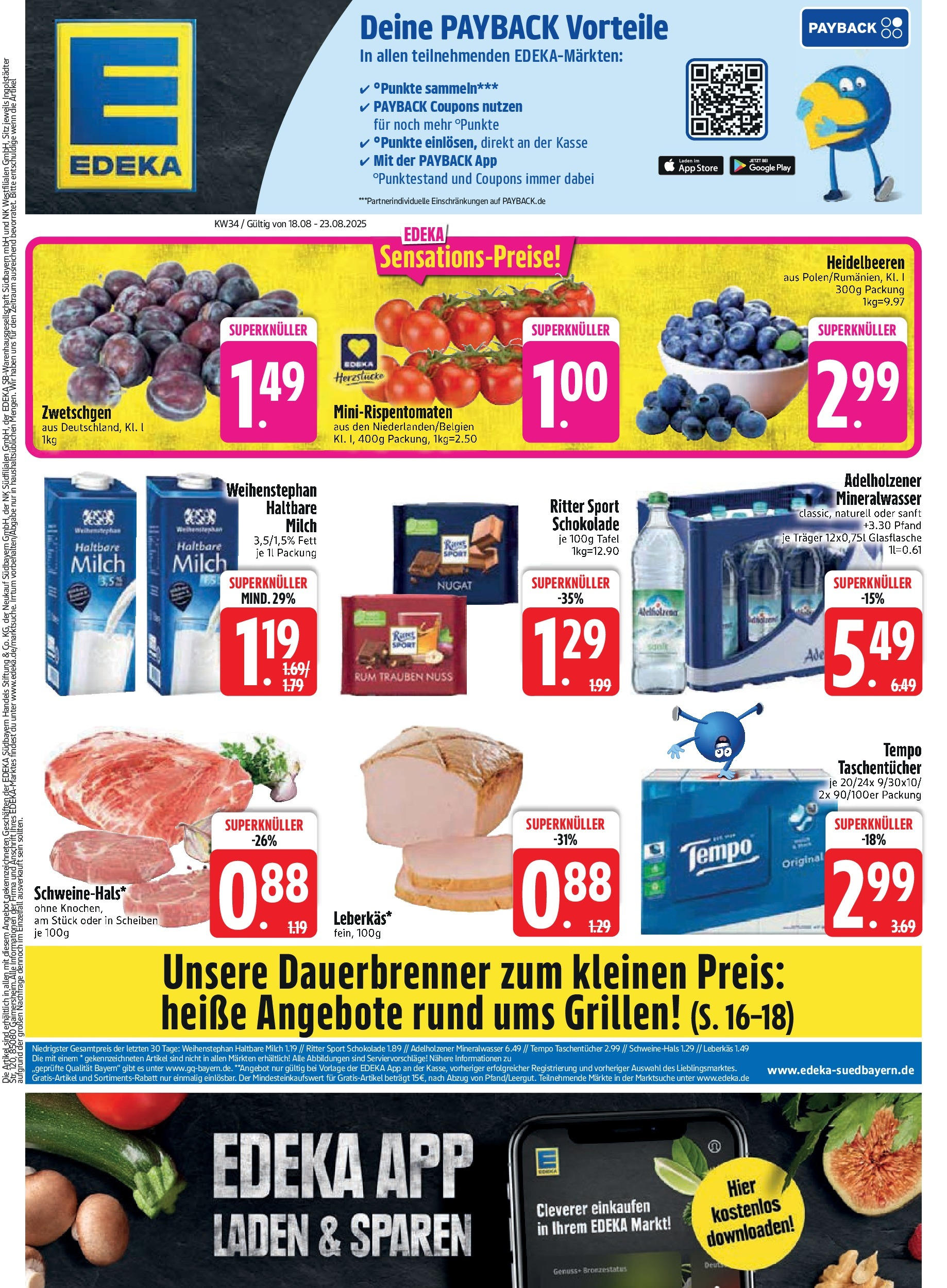 Edeka prospekt Vilgertshofen-Issing	 (ab 17.08.2025) » Angebote Online | Seite: 3 | Produkte: Milch, Schokolade, Rum, Haltbare milch