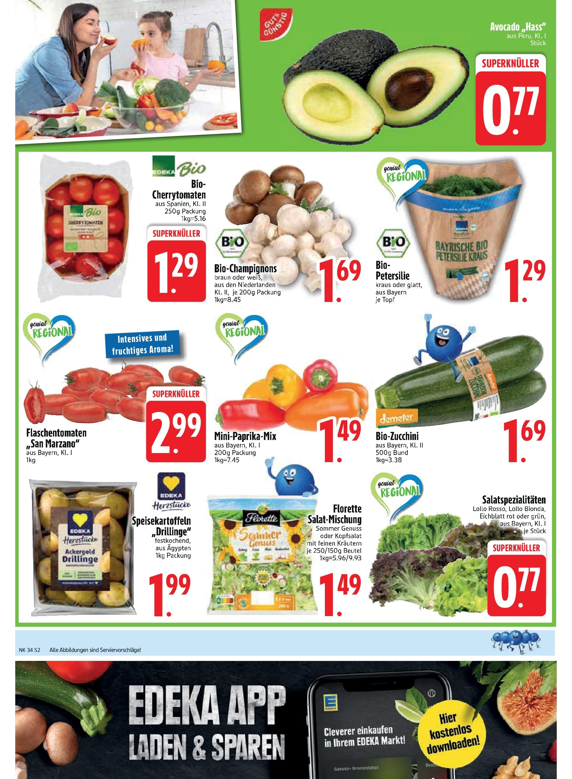 Edeka prospekt Altmannstein	 (ab 17.08.2025) » Angebote Online | Seite: 4 | Produkte: Avocado, Petersilie, Zucchini
