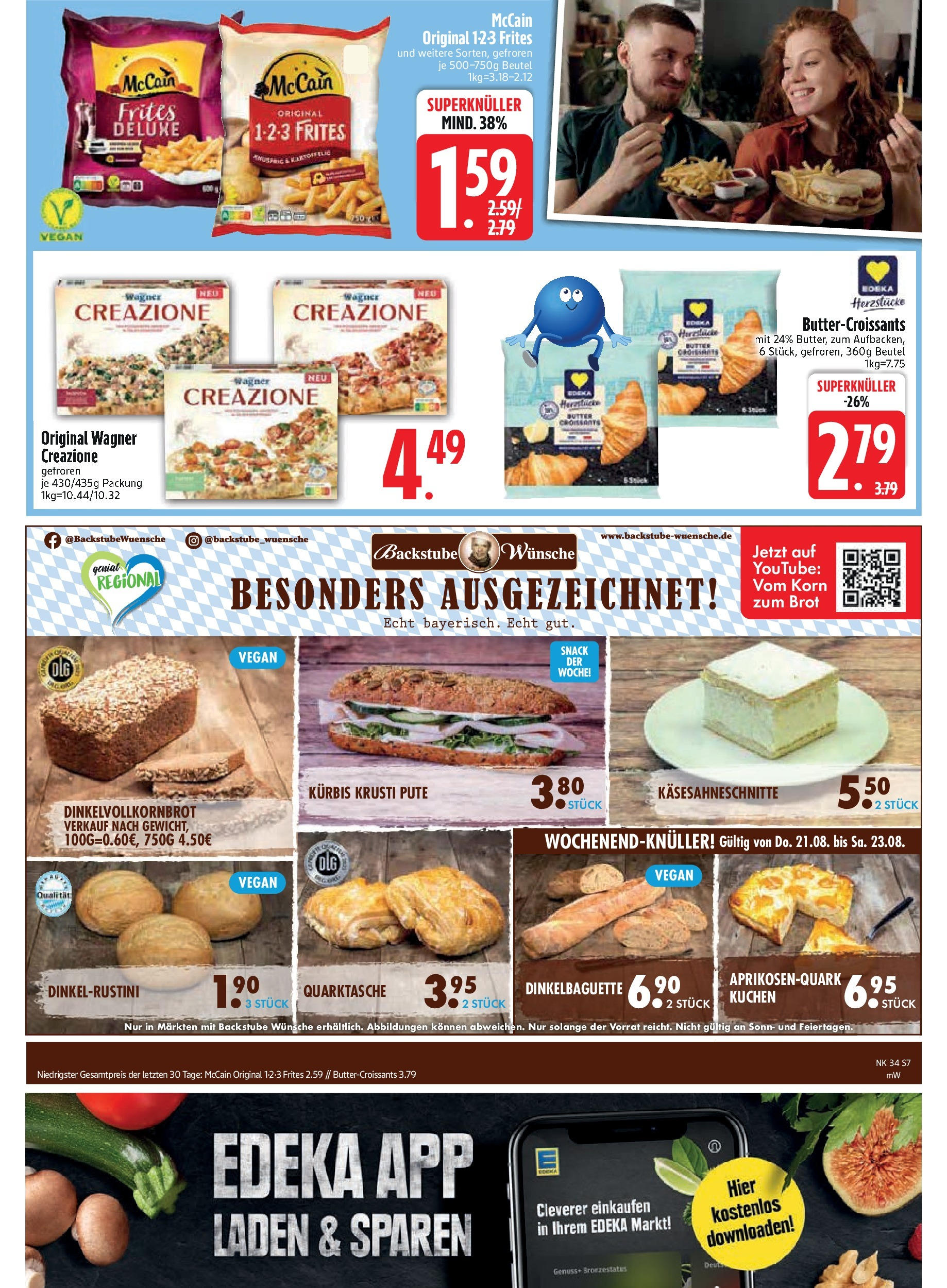 Edeka prospekt Unterföhring	 (ab 17.08.2025) » Angebote Online | Seite: 9 | Produkte: Pute, Baguette, McCain, Brot
