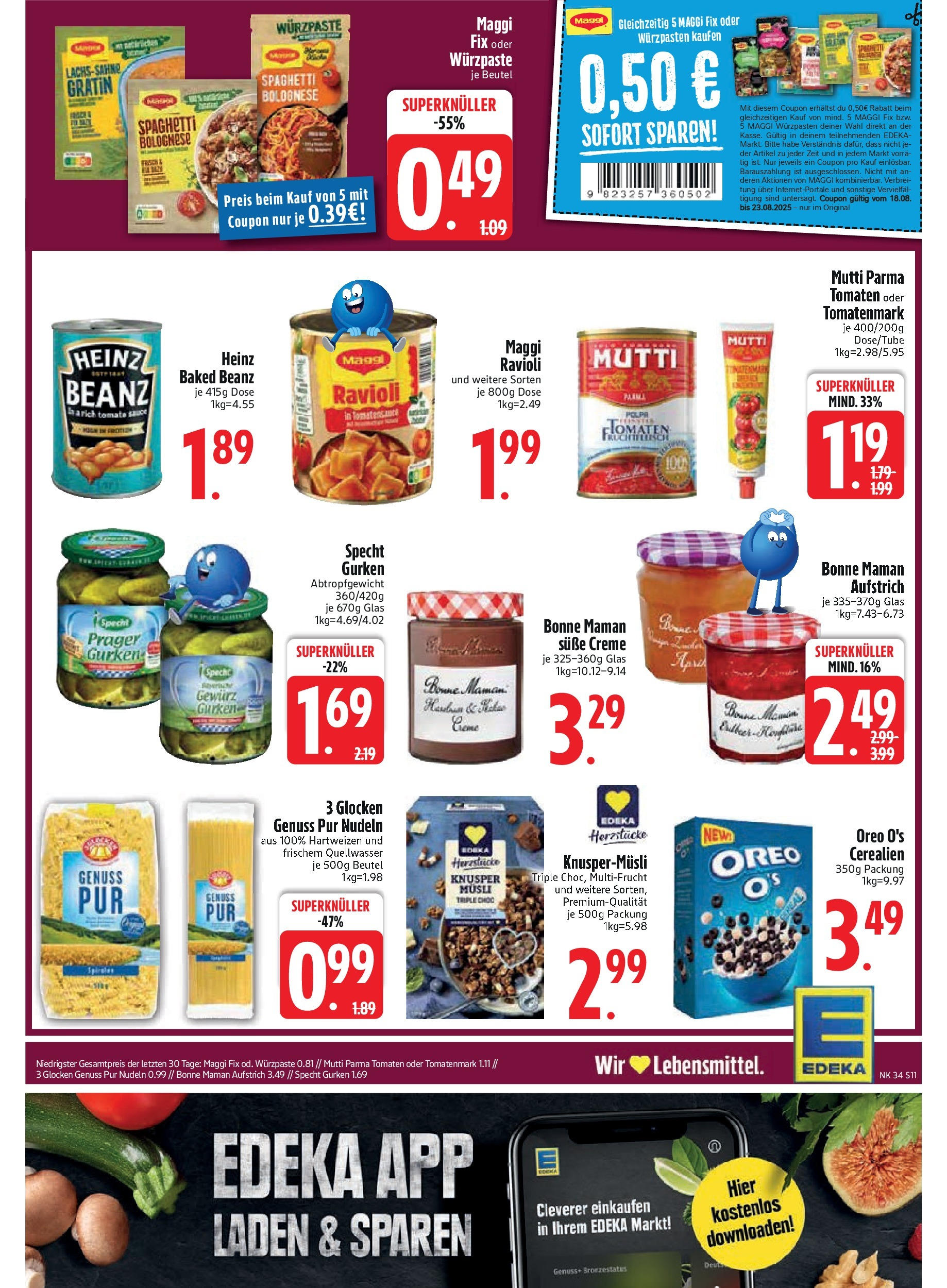 Edeka prospekt Altmannstein	 (ab 17.08.2025) » Angebote Online | Seite: 13 | Produkte: Maggi, Tomaten, Creme, Pasta