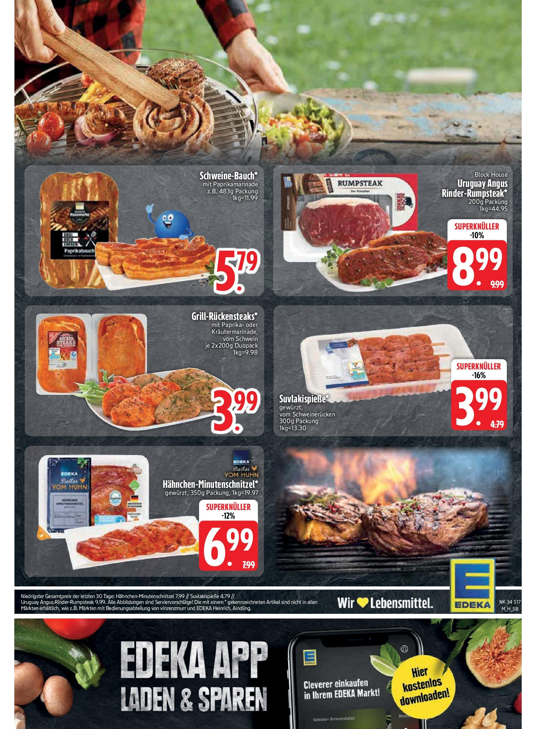 Edeka prospekt Unterföhring	 (ab 17.08.2025) » Angebote Online | Seite: 19 | Produkte: Rumpsteak, Paprika, Schweinerucken, Steak
