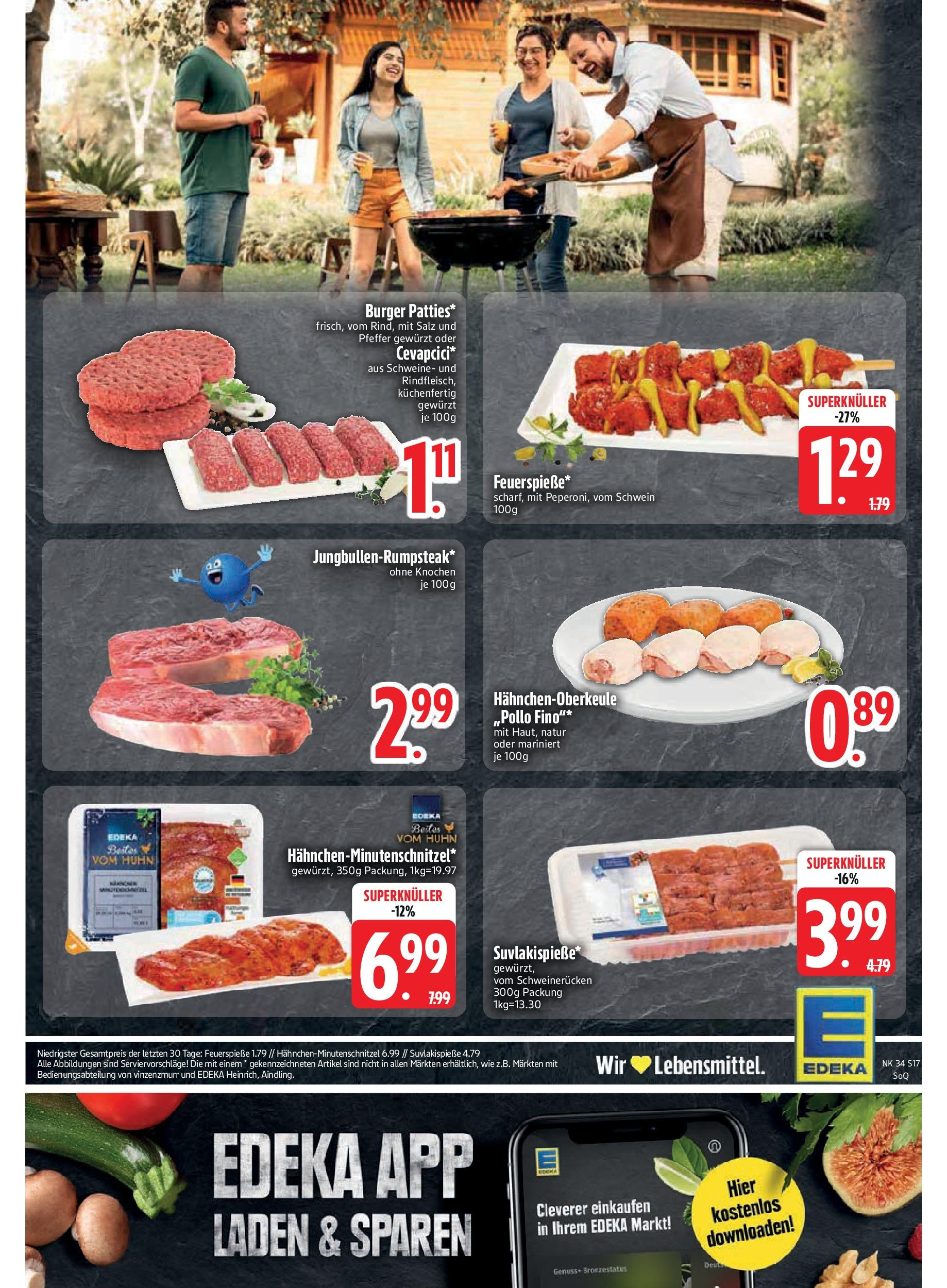 Edeka prospekt Vilgertshofen-Issing	 (ab 17.08.2025) » Angebote Online | Seite: 19 | Produkte: Burger, Salz, Schweinerucken, Steak
