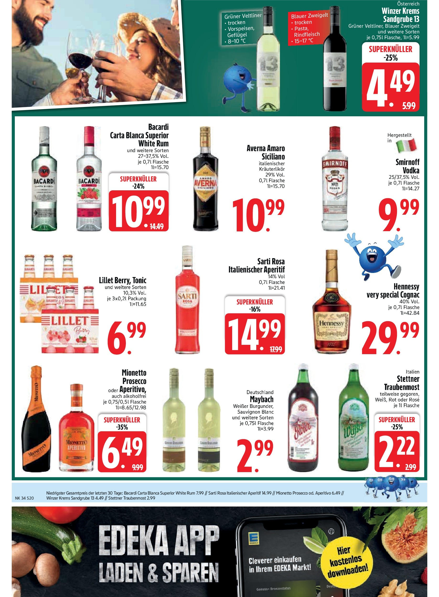 Edeka prospekt Altmannstein	 (ab 17.08.2025) » Angebote Online | Seite: 22 | Produkte: Lillet, Prosecco, Smirnoff, Rindfleisch