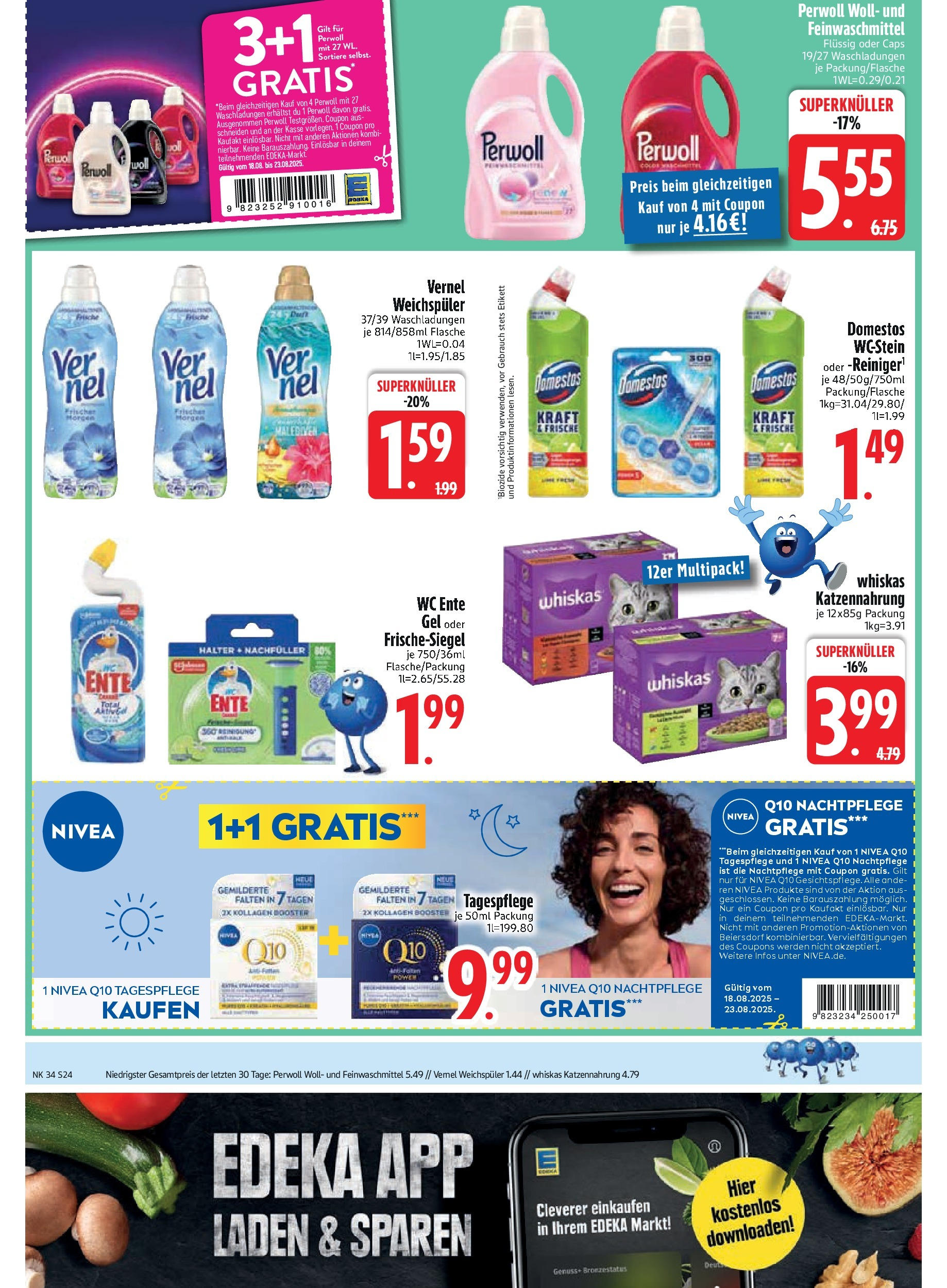 Edeka prospekt Altmannstein	 (ab 17.08.2025) » Angebote Online | Seite: 26 | Produkte: Weichspüler, Ente, Vernel, Whiskas