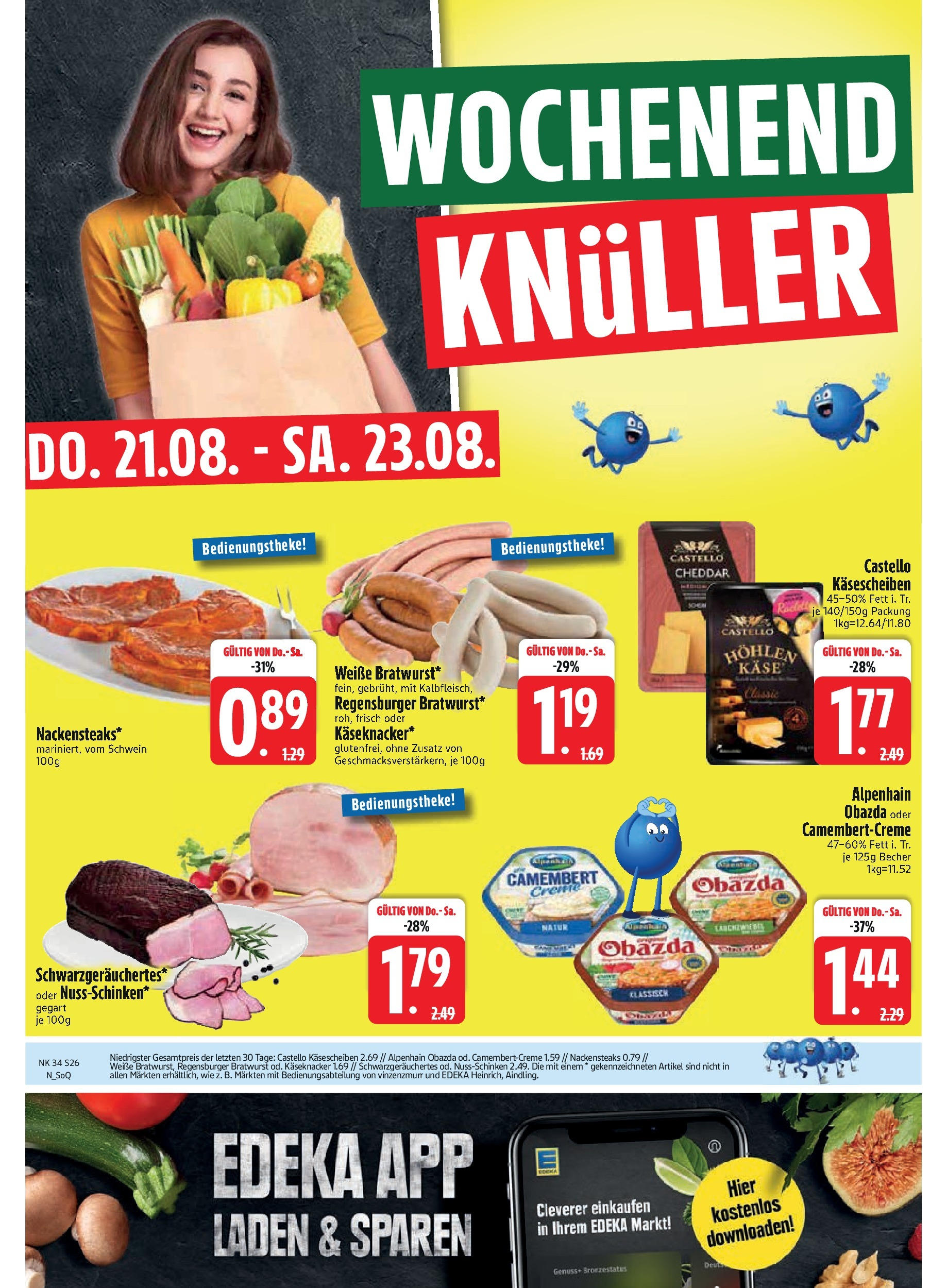 Edeka prospekt Altmannstein	 (ab 17.08.2025) » Angebote Online | Seite: 28 | Produkte: Nackensteaks, Bratwurst