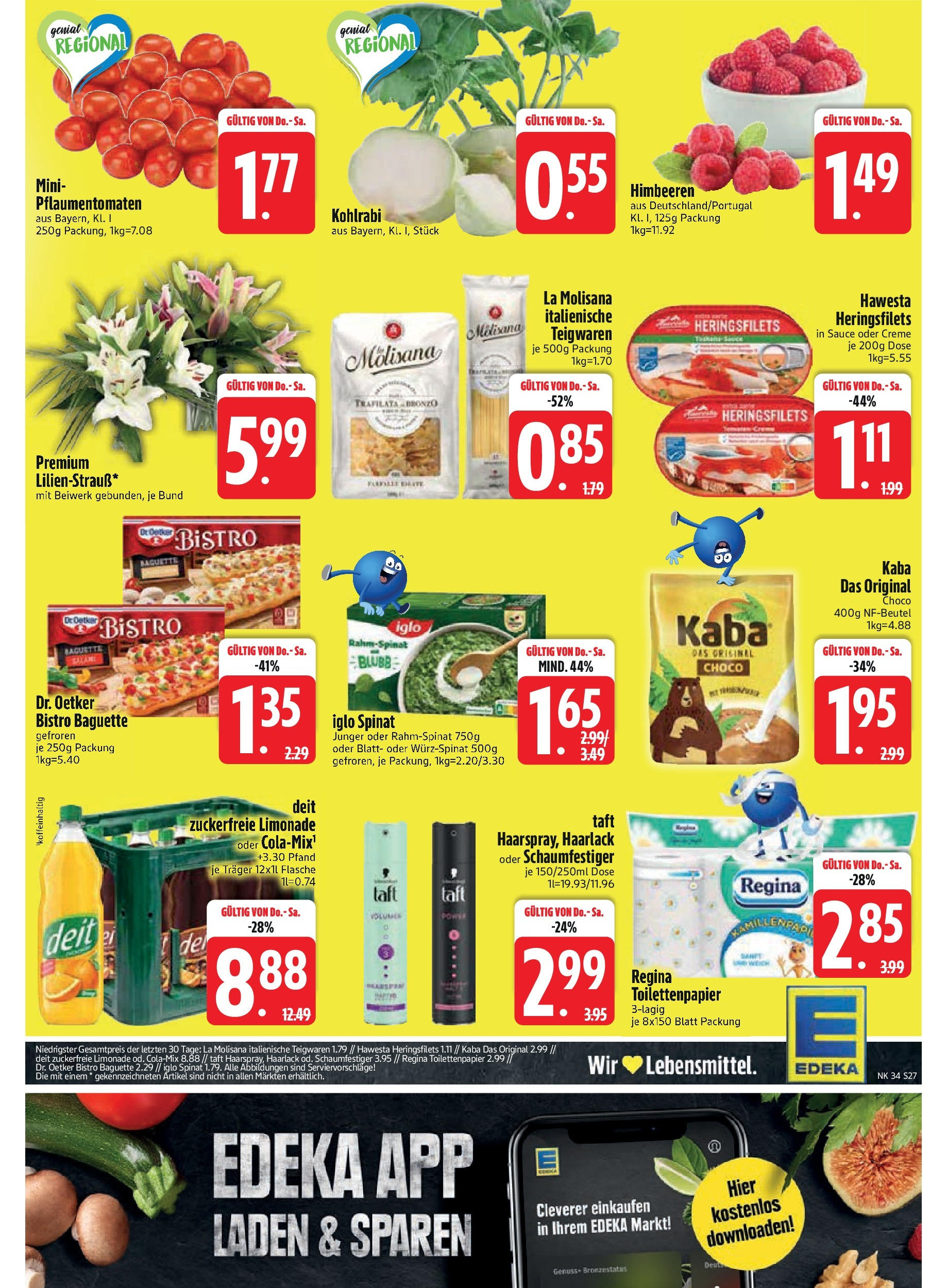Edeka prospekt Altmannstein	 (ab 17.08.2025) » Angebote Online | Seite: 29 | Produkte: Iglo, Baguette, Limonade, Toilettenpapier