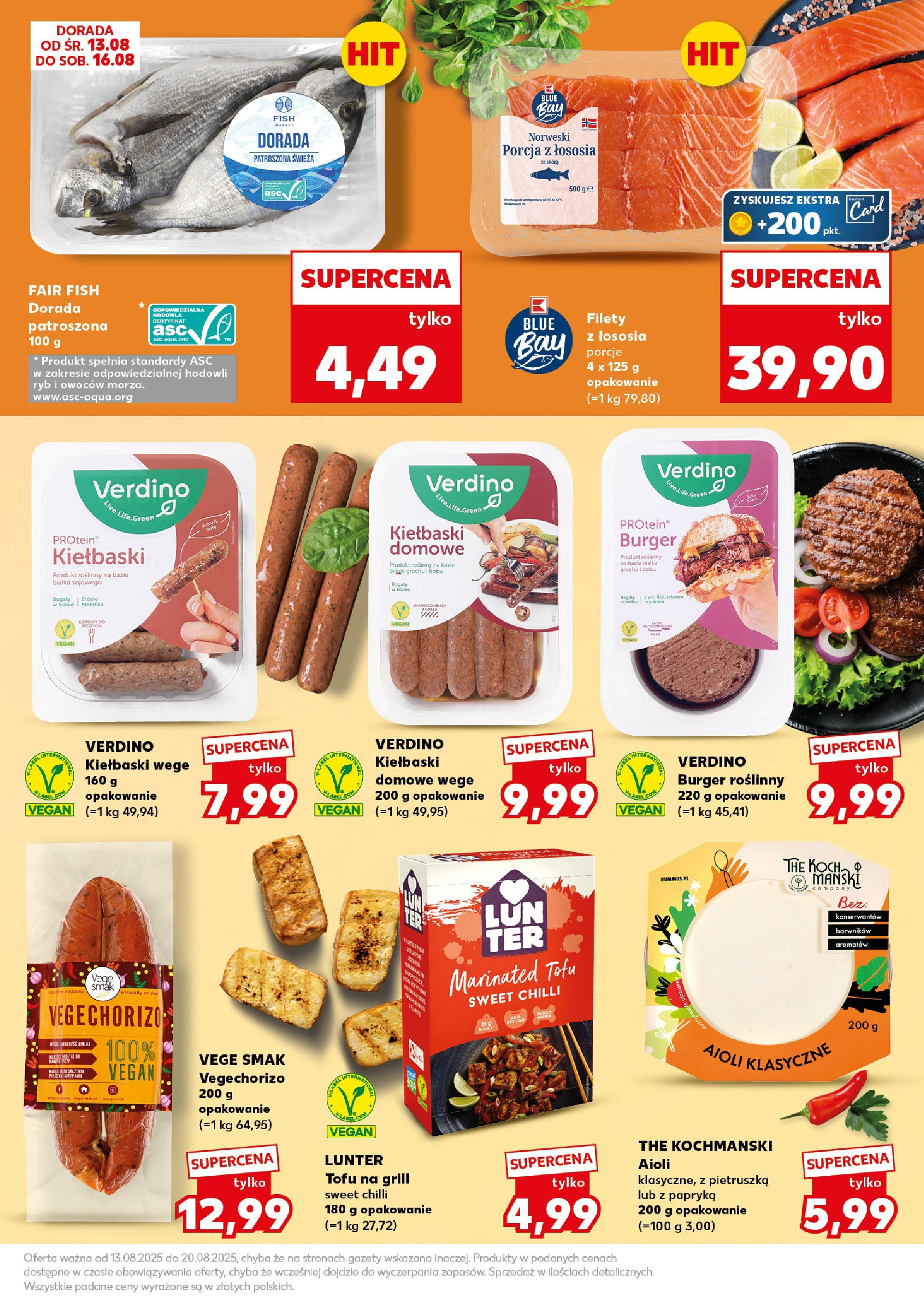 Kaufland gazetka - Super Sobota od 16.08.2025 - od jutra PDF | Strona: 9 | Produkty: Kiełbaski, Papryka, Tofu, Dorada