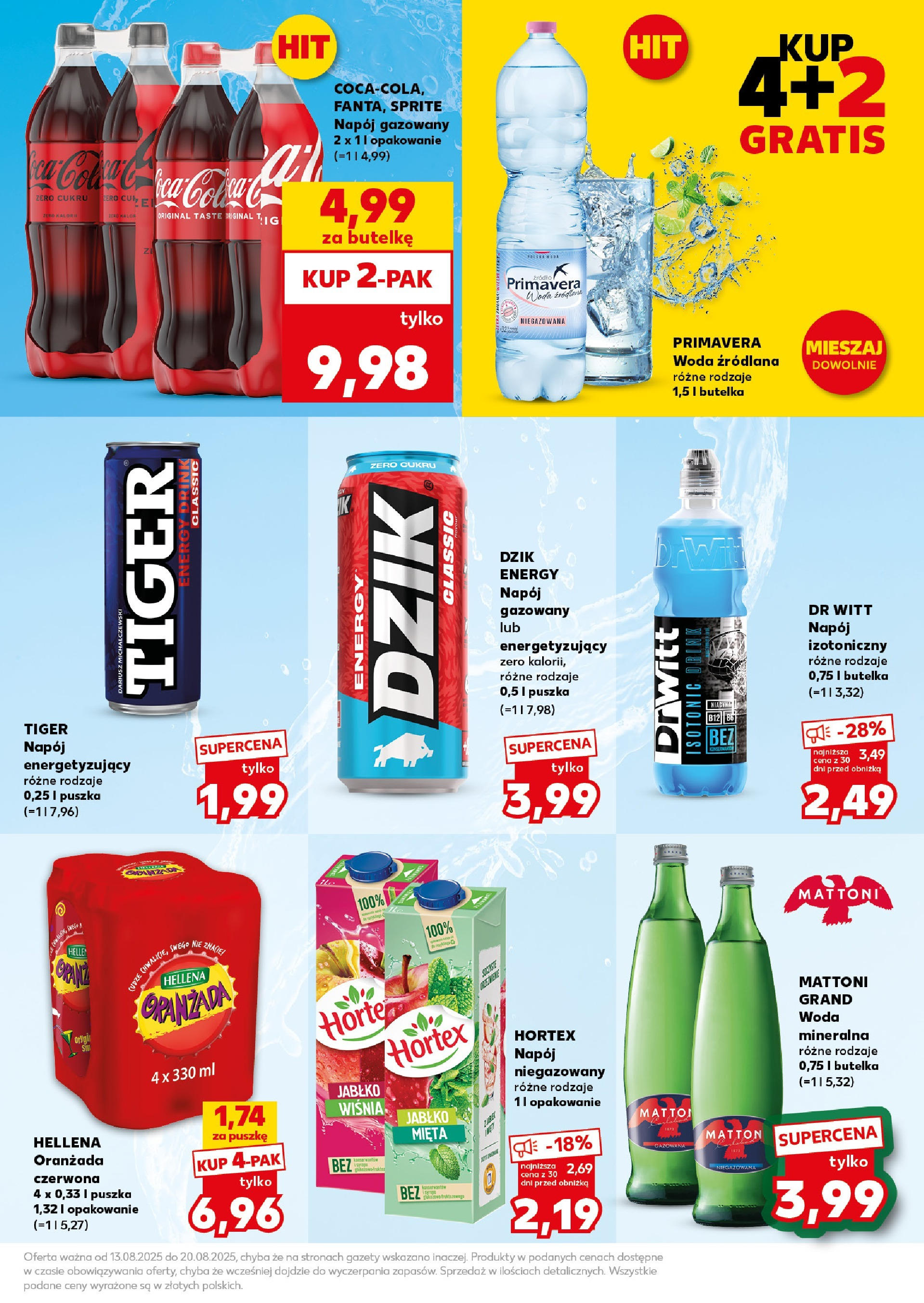 Kaufland gazetka - Super Sobota od 16.08.2025 - od jutra PDF | Strona: 21 | Produkty: Woda źródlana, Sprite, Mięta, Woda