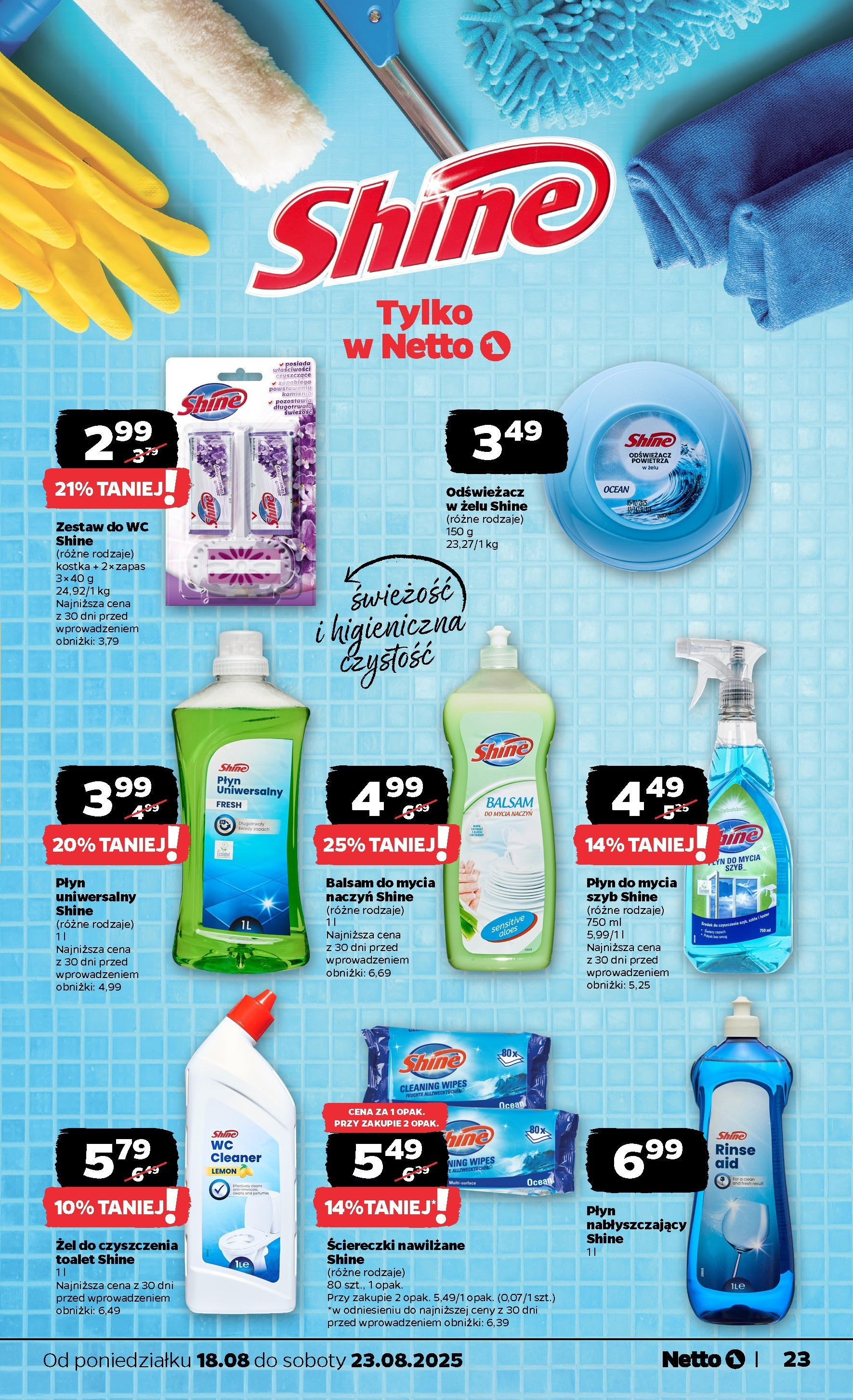 Netto gazetka - Spożywcza od 18.08.2025 - Aktualne promocje | Strona: 23 | Produkty: Odświeżacz, Odświeżacz powietrza, Cleaner, Zapach