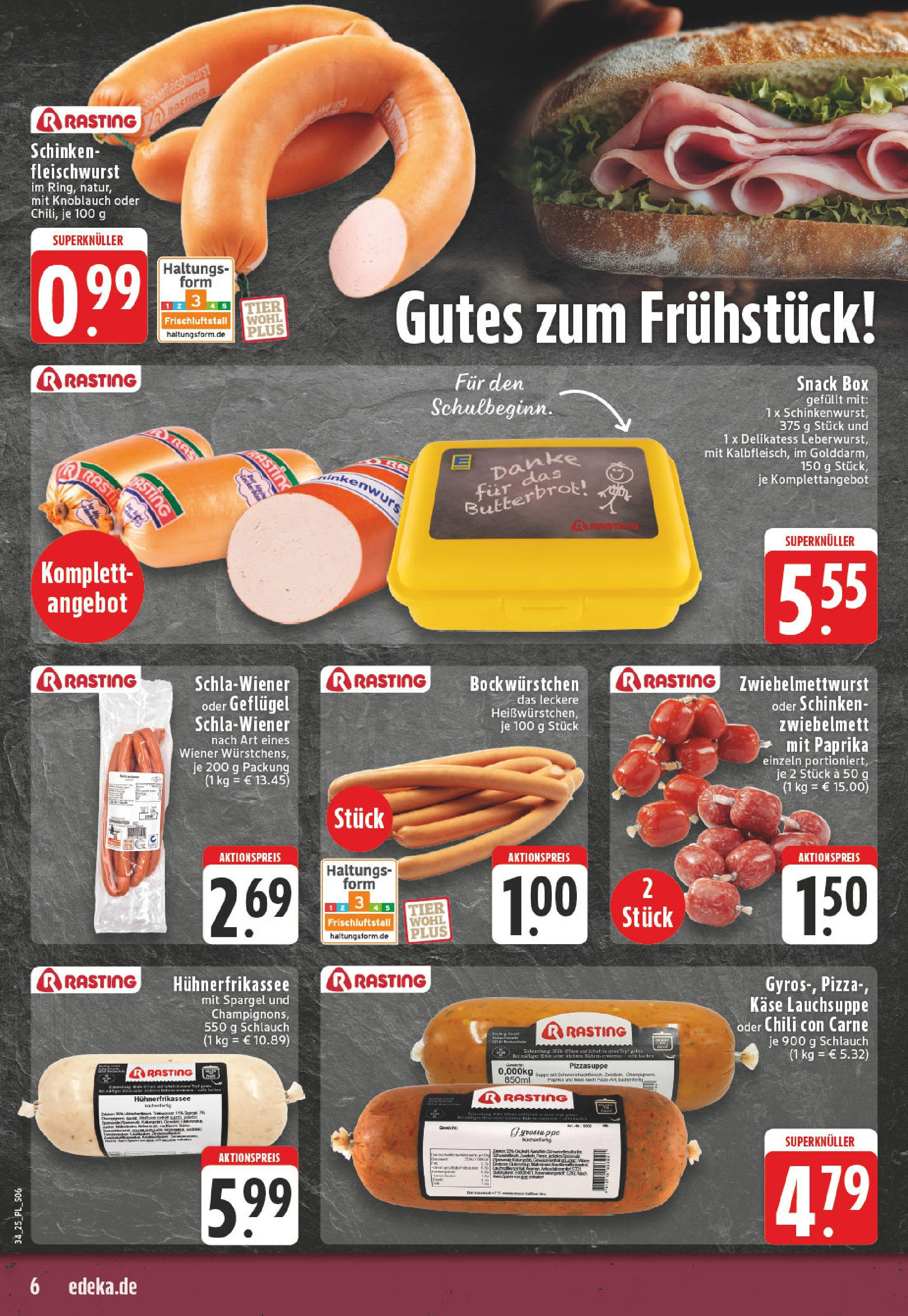 Edeka prospekt Bornheim (ab 17.08.2025) » Angebote Online | Seite: 6 | Produkte: Käse, Box, Knoblauch, Schinken Edeka prospekt Bornheim (ab 17.08.2025) » Angebote Online | Seite: 6 | Produkte: Käse, Box, Knoblauch, Schinken