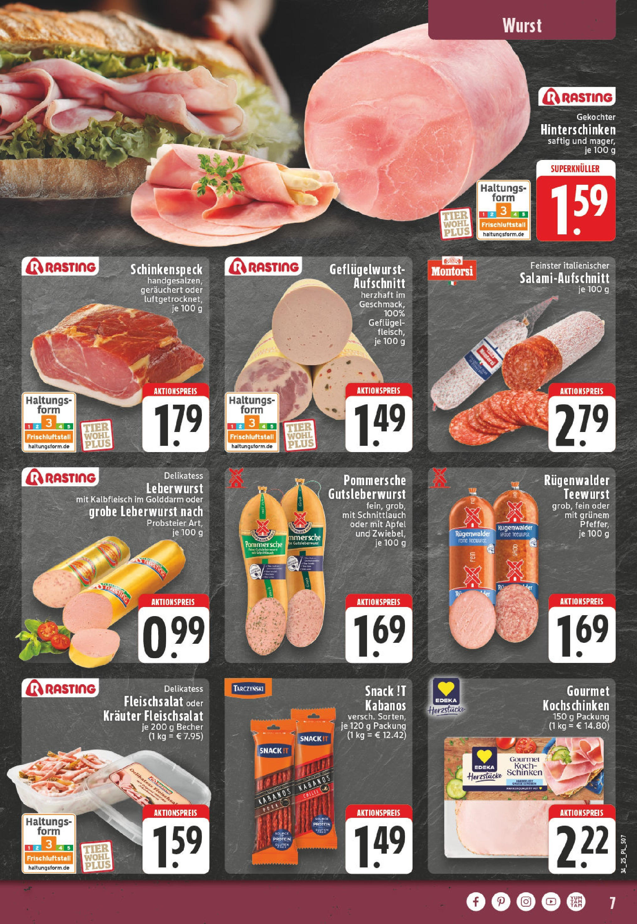 Edeka prospekt Bornheim (ab 17.08.2025) » Angebote Online | Seite: 7 | Produkte: Äpfel, Wurst, Salami, Schinken Edeka prospekt Bornheim (ab 17.08.2025) » Angebote Online | Seite: 7 | Produkte: Äpfel, Wurst, Salami, Schinken