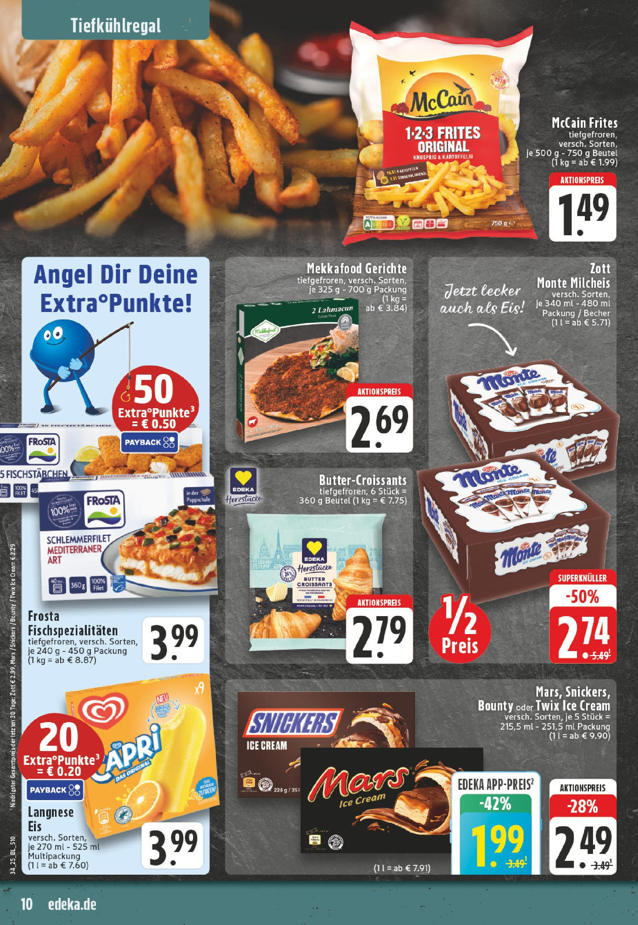 Edeka prospekt Bielefeld	 (ab 17.08.2025) » Angebote Online | Seite: 10 | Produkte: McCain, Mars, Twix, Fischstabchen