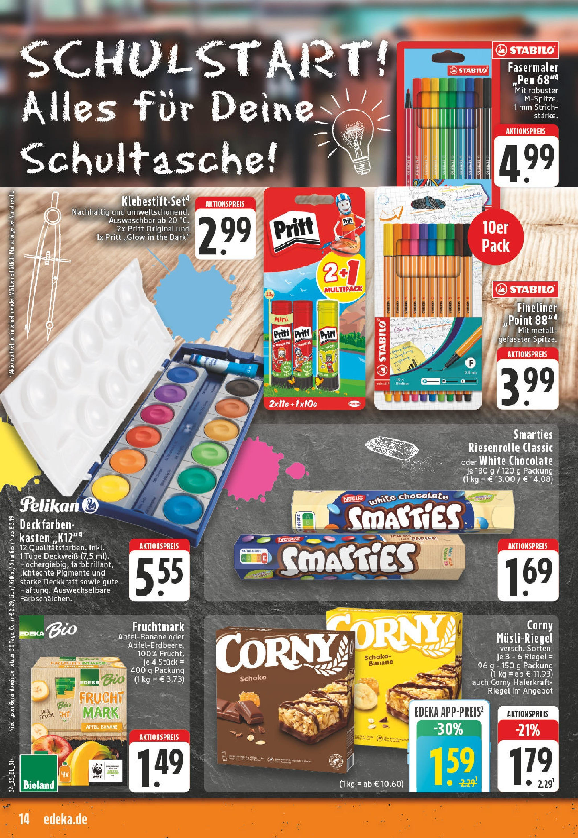 Edeka prospekt Bielefeld	 (ab 17.08.2025) » Angebote Online | Seite: 14 | Produkte: Box, Smarties
