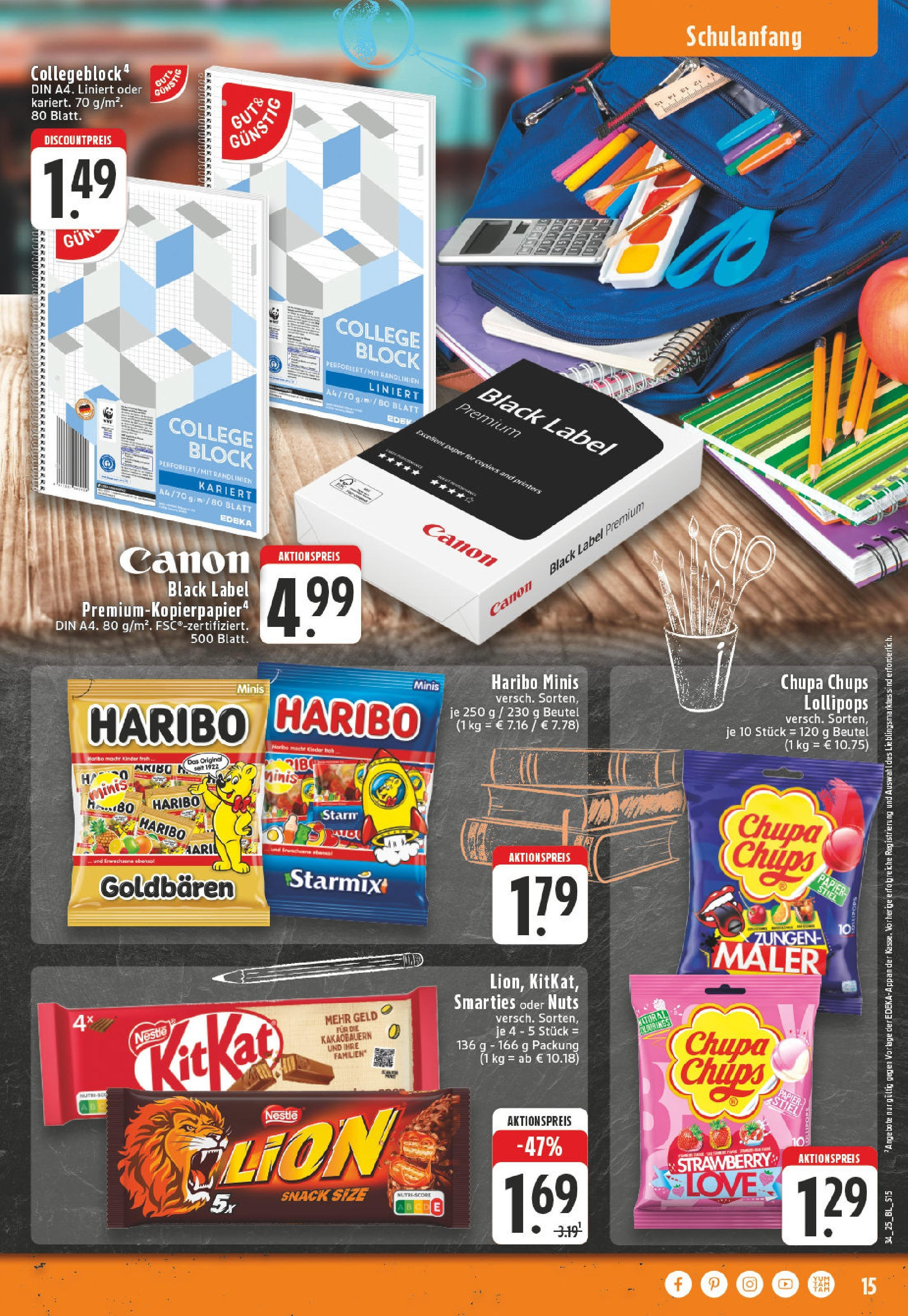 Edeka prospekt Bielefeld	 (ab 17.08.2025) » Angebote Online | Seite: 15 | Produkte: Haribo, Smarties, Notebook