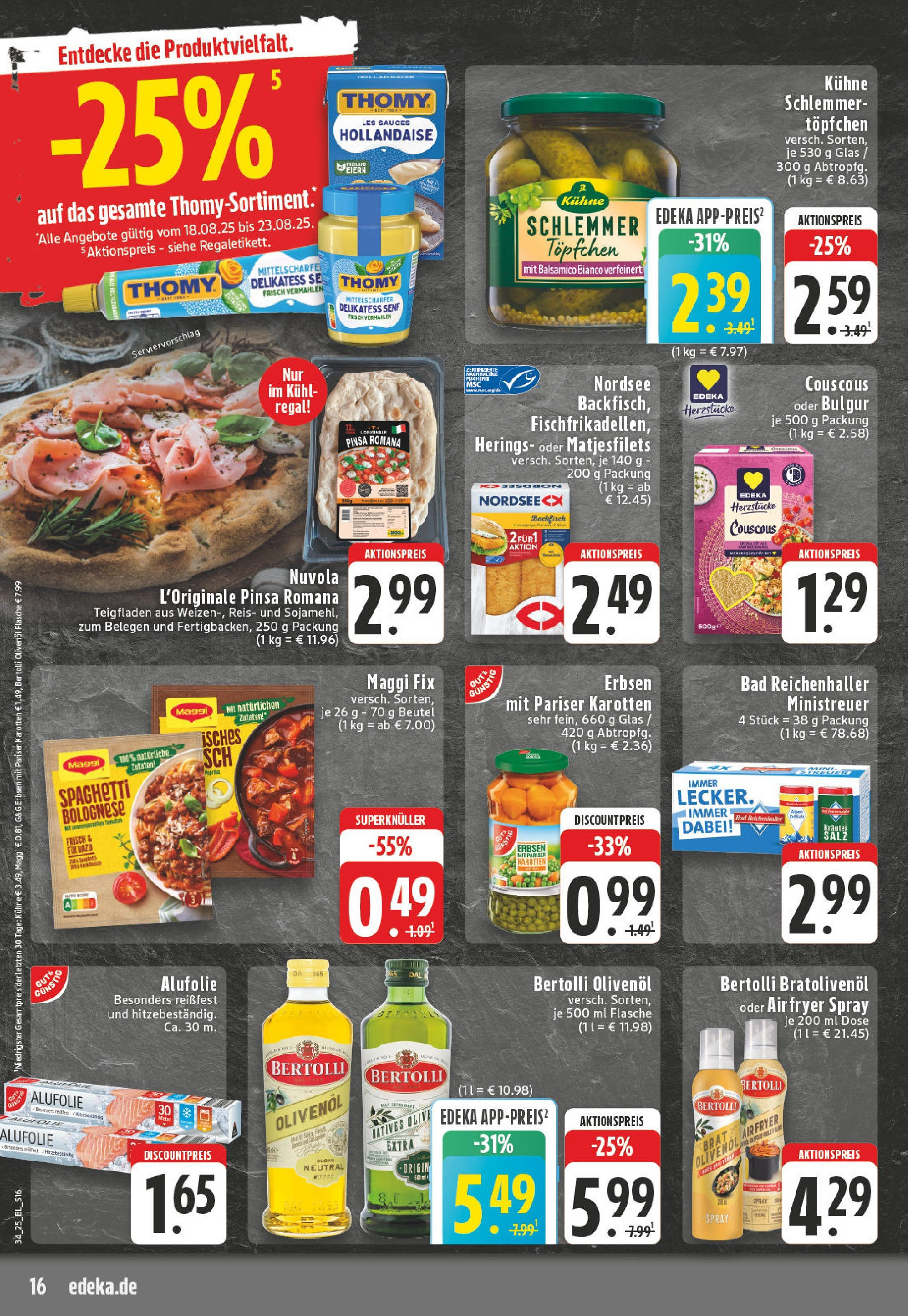 Edeka prospekt Bielefeld	 (ab 17.08.2025) » Angebote Online | Seite: 16 | Produkte: Maggi, Maggi fix, Reis, Erbsen