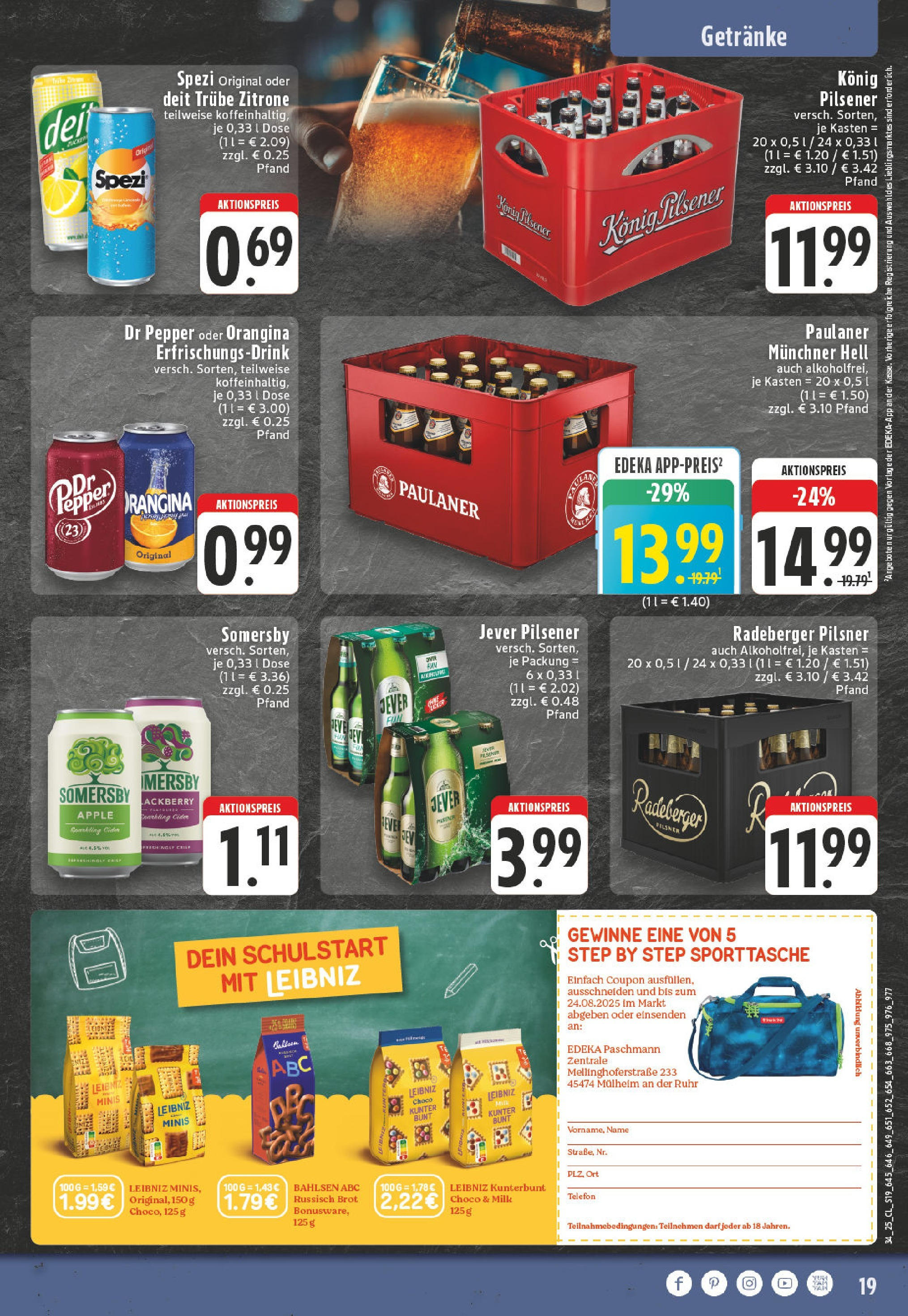 Edeka prospekt Mülheim An Der Ruhr	 (ab 17.08.2025) » Angebote Online | Seite: 19 | Produkte: Konig pilsener, Apple, Zitrone, Jever