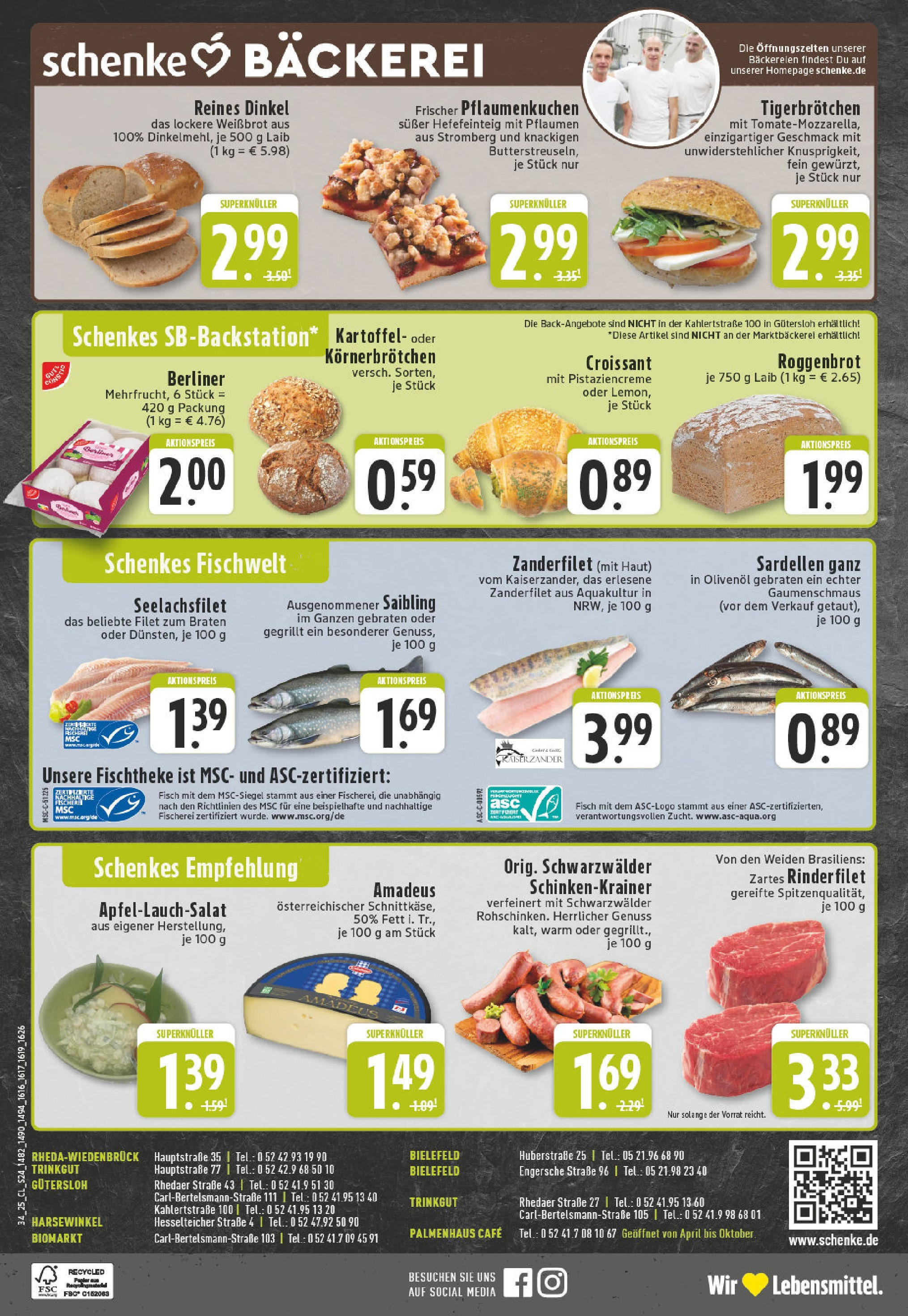 Edeka prospekt Guetersloh	 (ab 17.08.2025) » Angebote Online | Seite: 24 | Produkte: Rinderfilet, Olivenol, Croissant, Fisch