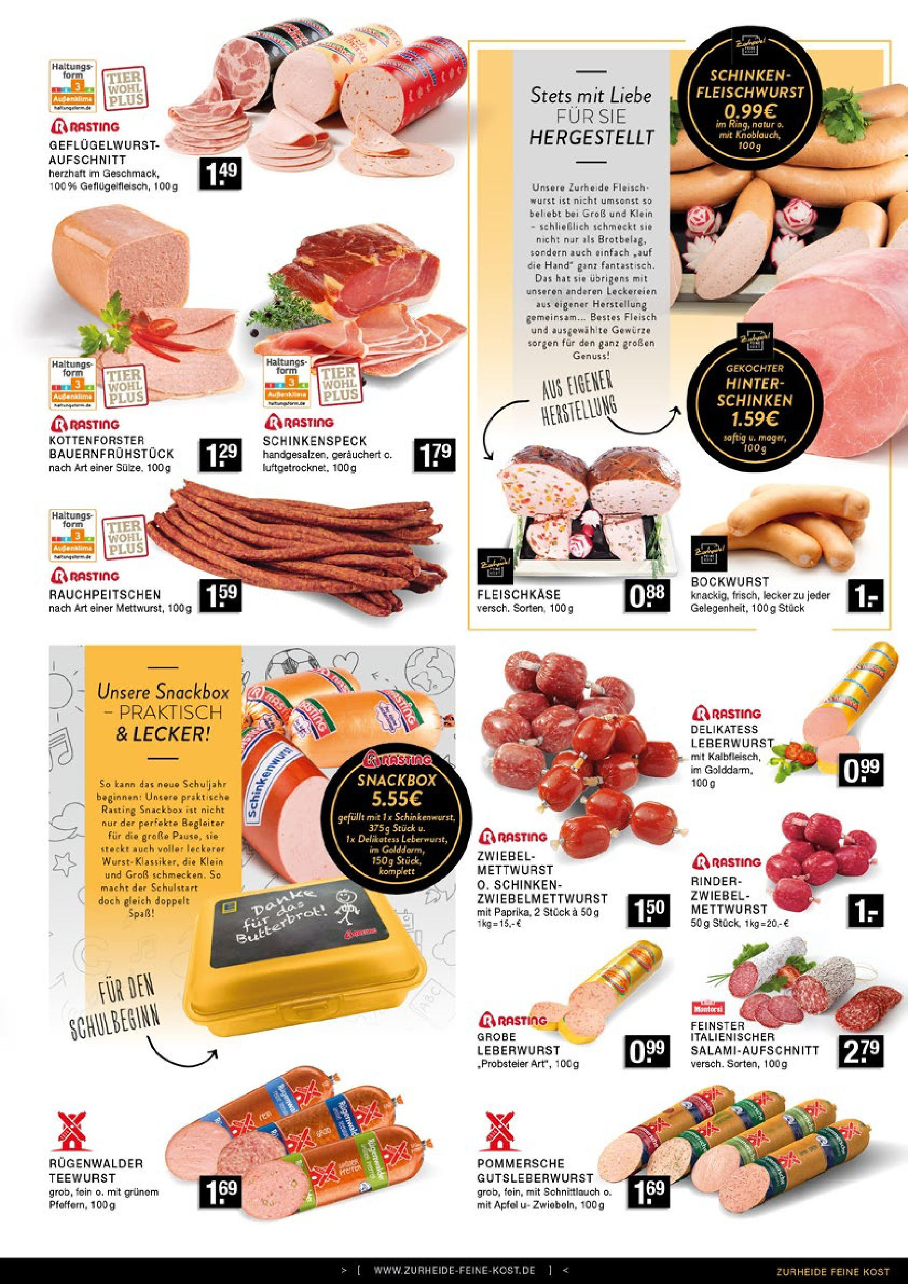 Edeka prospekt Bottrop	 (ab 17.08.2025) » Angebote Online | Seite: 3 | Produkte: Bockwurst, Wurst, Salami, Schinken