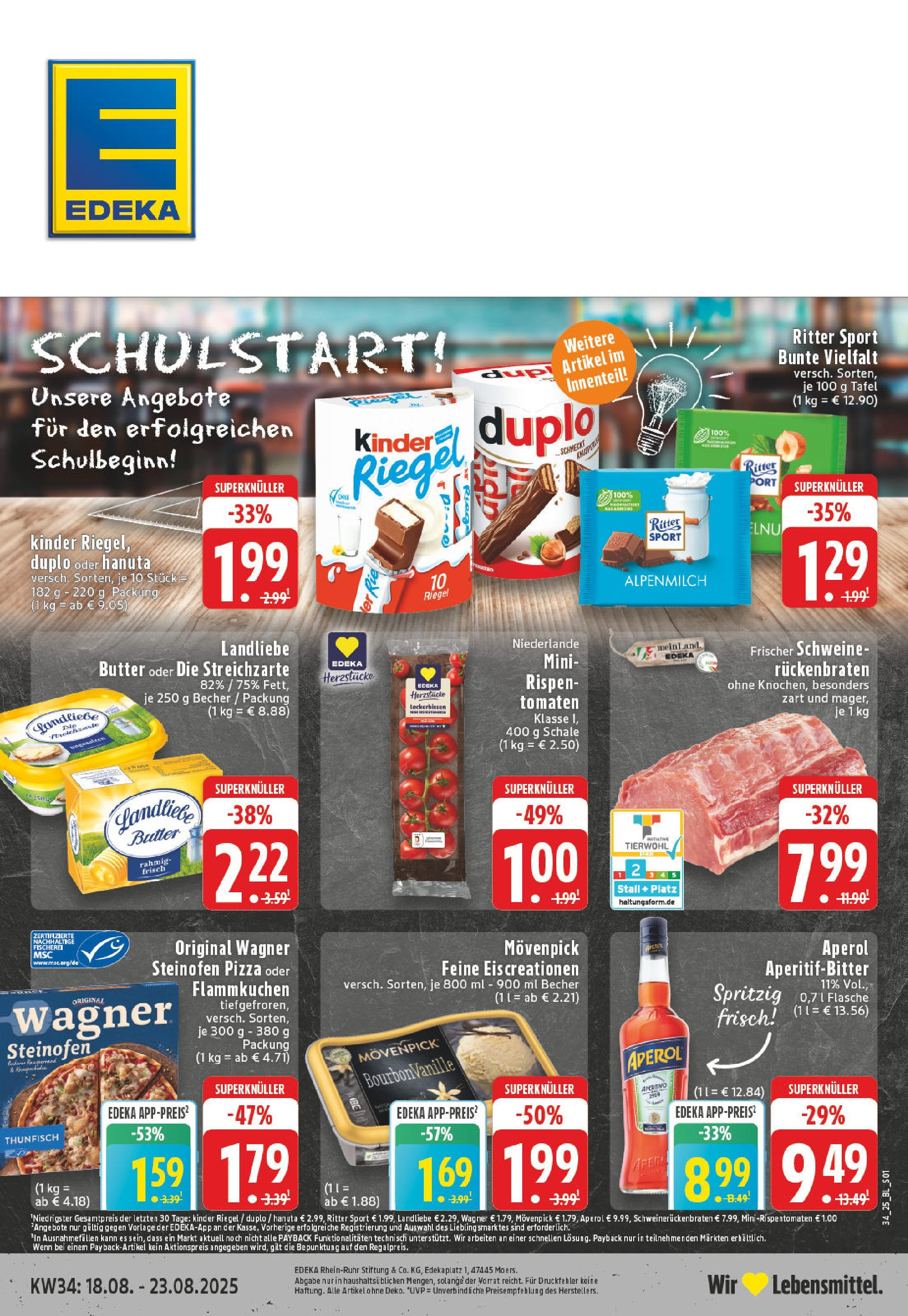 Edeka prospekt Bonn	 (ab 17.08.2025) » Angebote Online | Seite: 1 | Produkte: Thunfisch, Ritter sport, Landliebe butter, Pizza