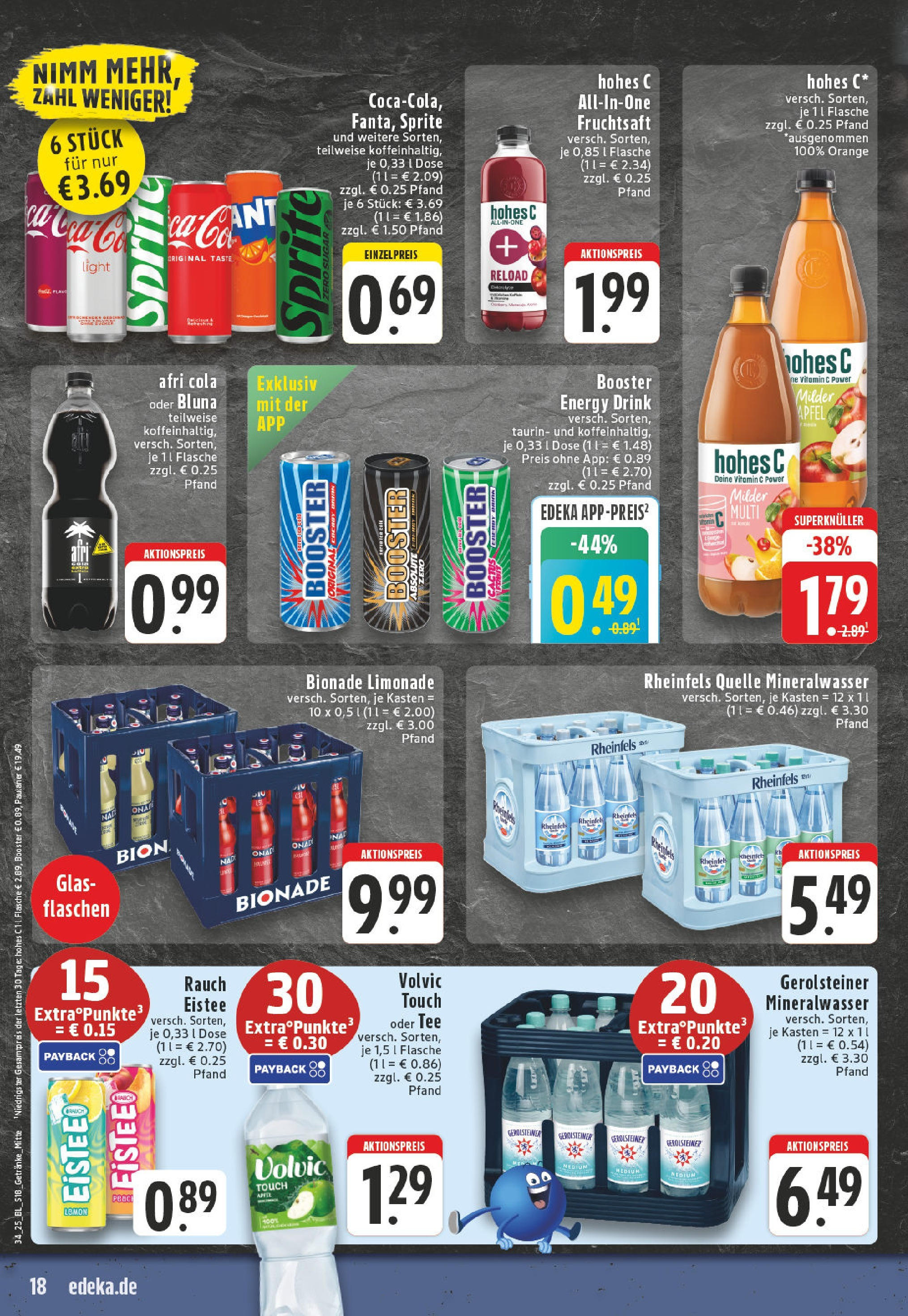 Edeka prospekt Steinfurt (ab 17.08.2025) » Angebote Online | Seite: 18 | Produkte: Energy, Hohes c, Volvic, Paulaner Edeka prospekt Steinfurt (ab 17.08.2025) » Angebote Online | Seite: 18 | Produkte: Energy, Hohes c, Volvic, Paulaner