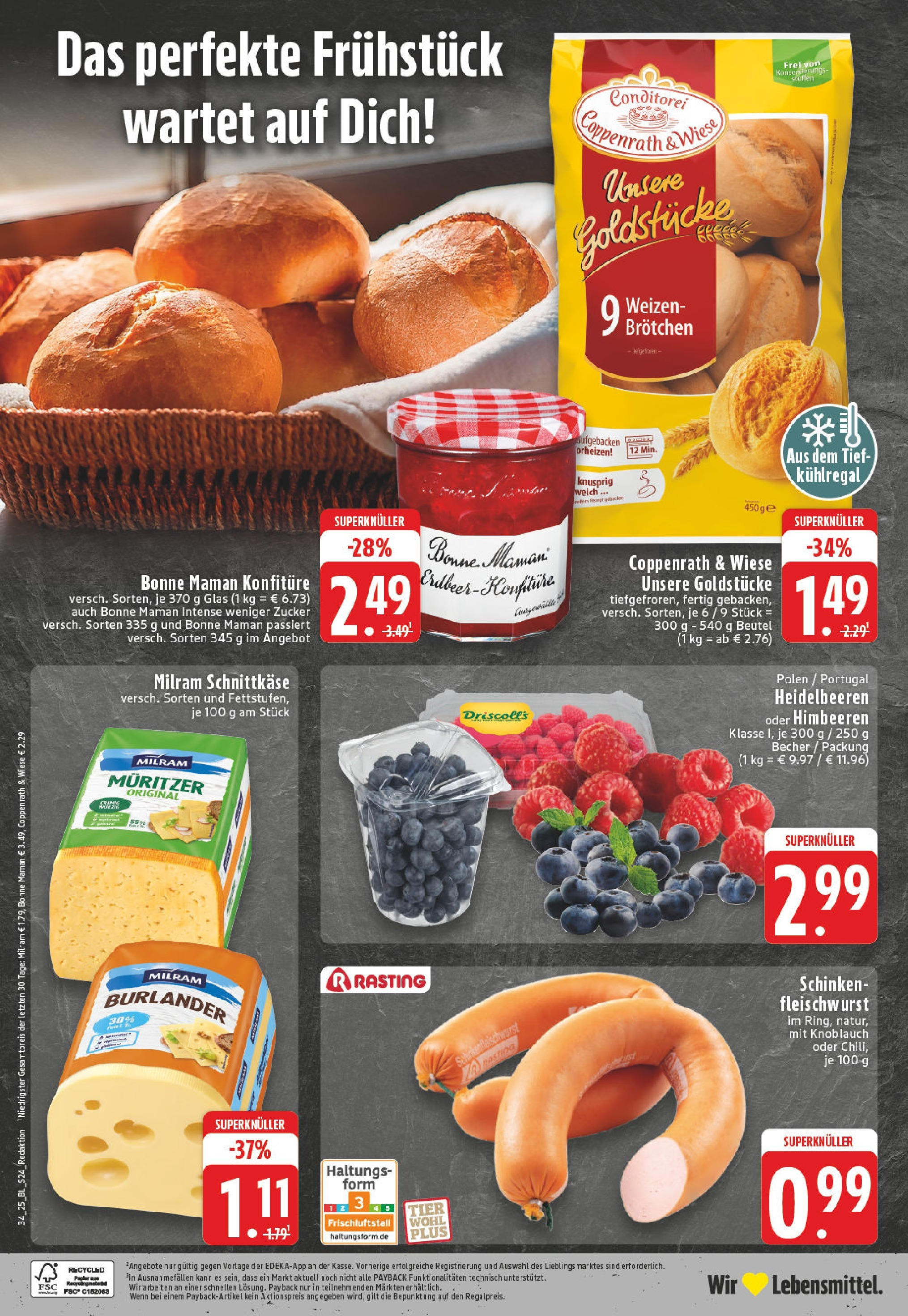 Edeka prospekt Bielefeld	 (ab 17.08.2025) » Angebote Online | Seite: 24 | Produkte: Zucker, Knoblauch, Schinken, Bonne maman