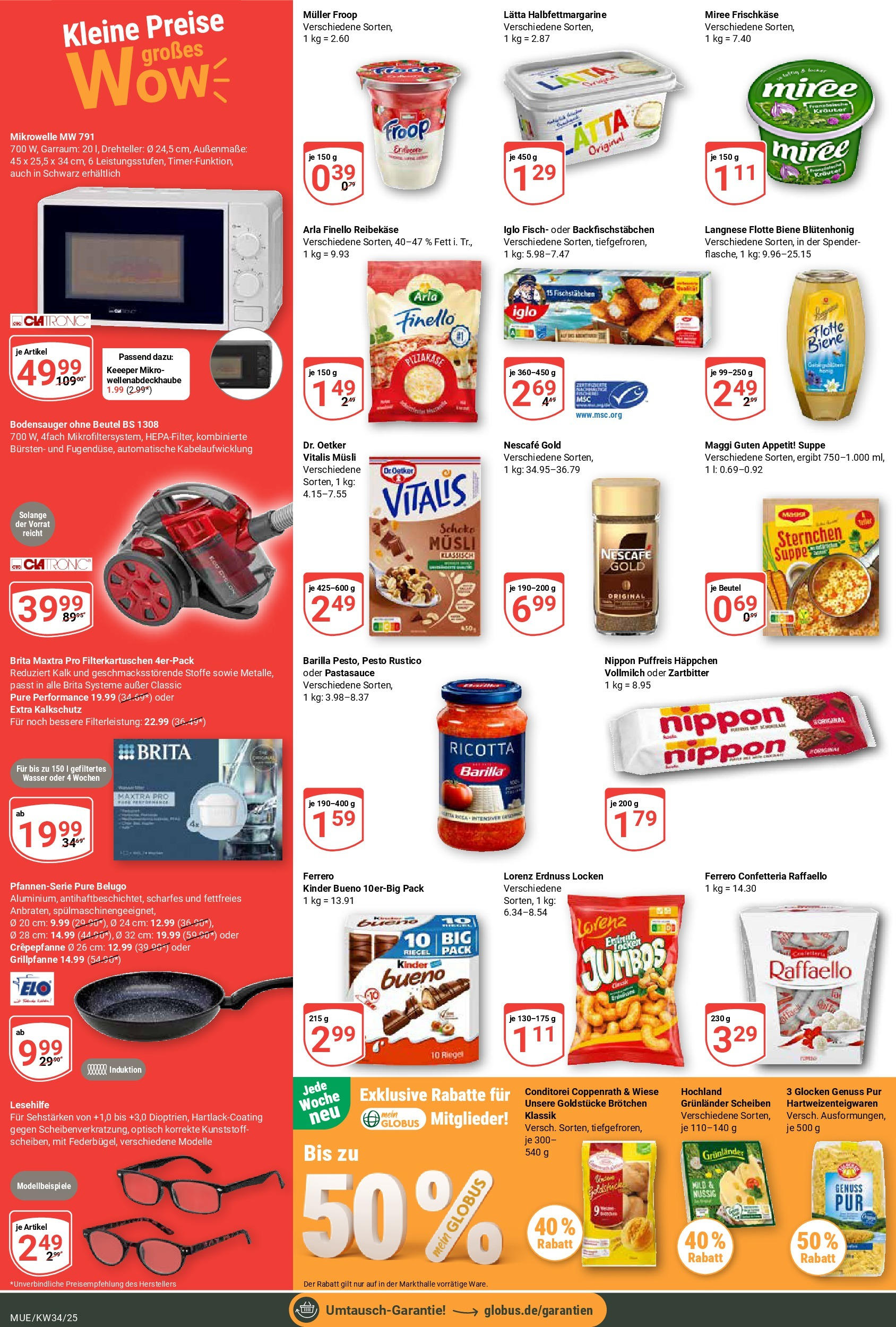 Globus prospekt Mühldorf	 (ab 17.08.2025) » Angebote online | Seite: 2 | Produkte: Langnese, Fisch, Grunlander, Lätta