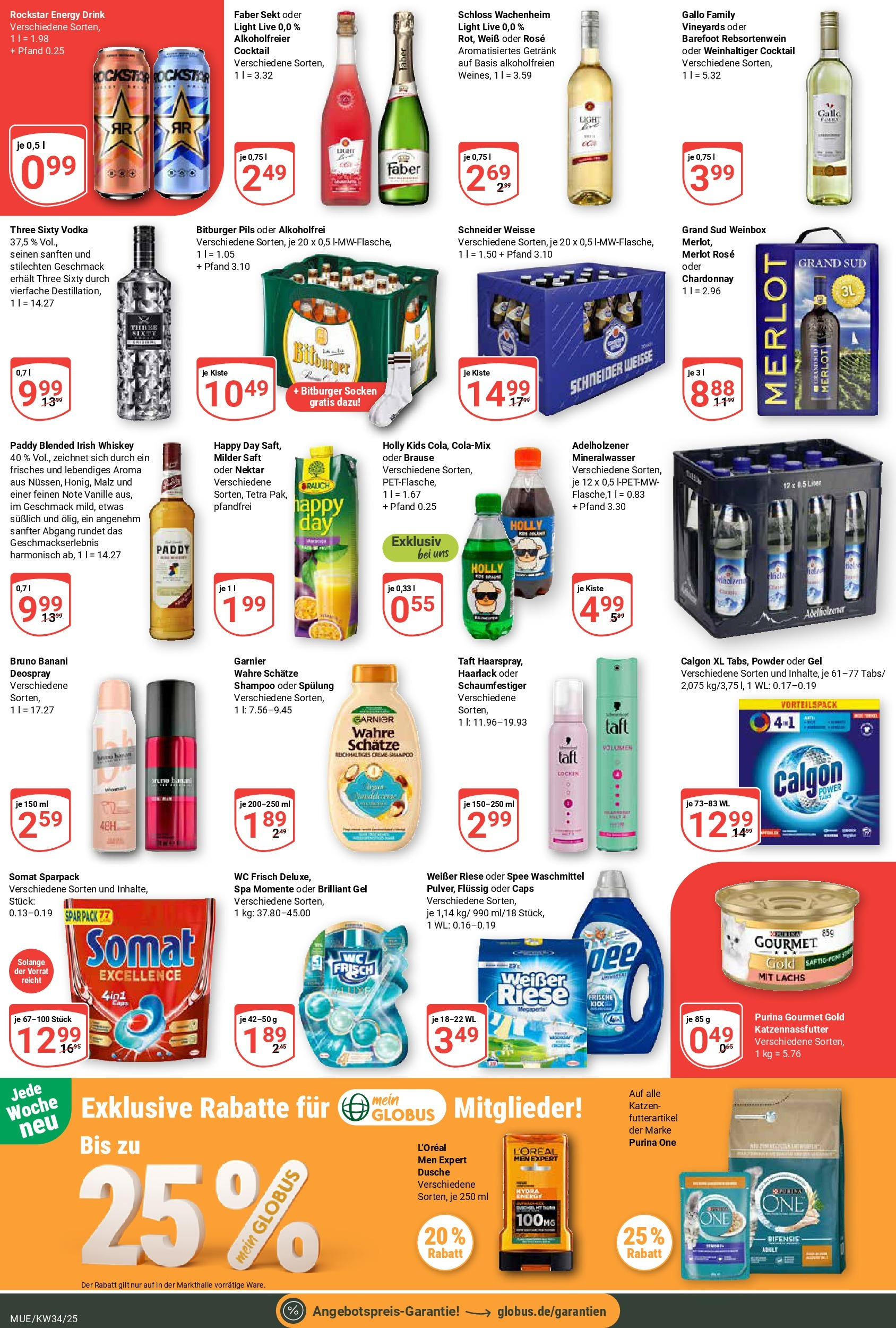 Globus prospekt Mühldorf	 (ab 17.08.2025) » Angebote online | Seite: 4 | Produkte: Pils, Adelholzener, Lachs, Deospray