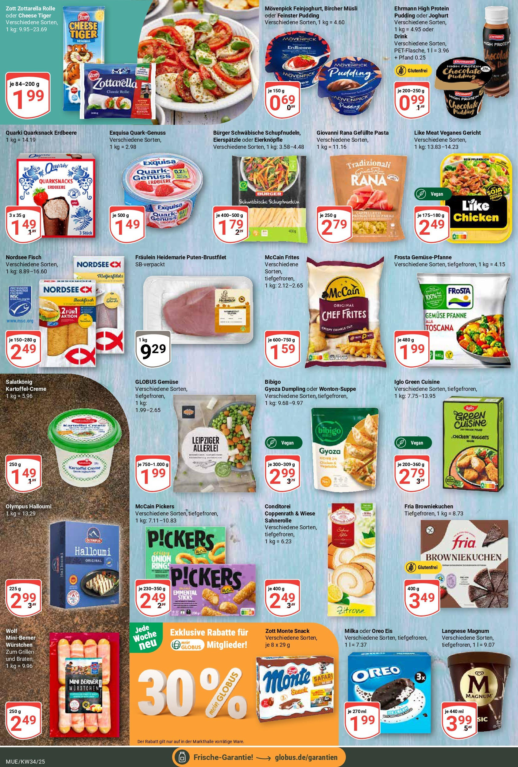 Globus prospekt Mühldorf	 (ab 17.08.2025) » Angebote online | Seite: 10 | Produkte: Musli, Langnese, Pudding, Creme
