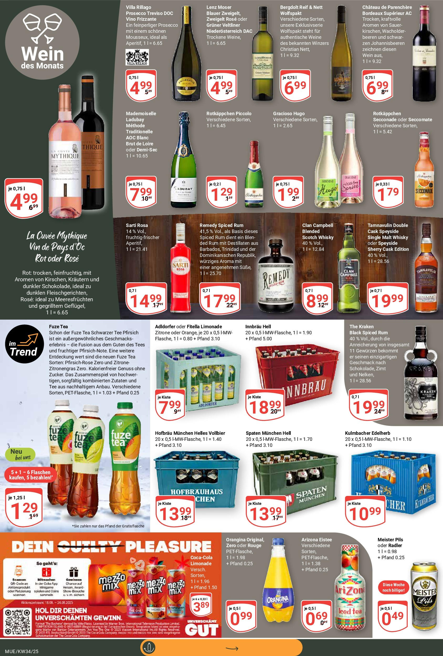 Globus prospekt Mühldorf	 (ab 17.08.2025) » Angebote online | Seite: 14 | Produkte: Mezzo mix, Rum, Radler, Zitrone