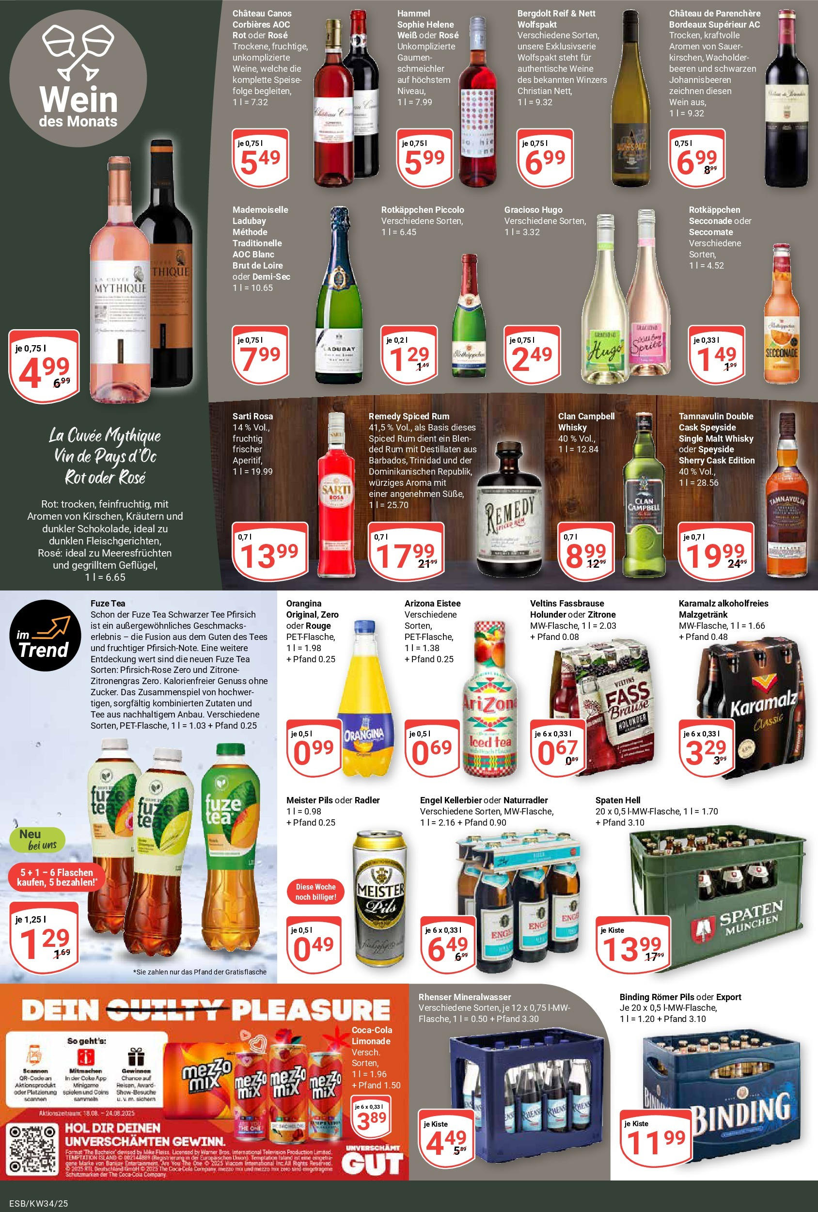 Globus prospekt Eschborn	 (ab 17.08.2025) » Angebote online | Seite: 17 | Produkte: Whisky, Radler, Pfirsich, Hugo