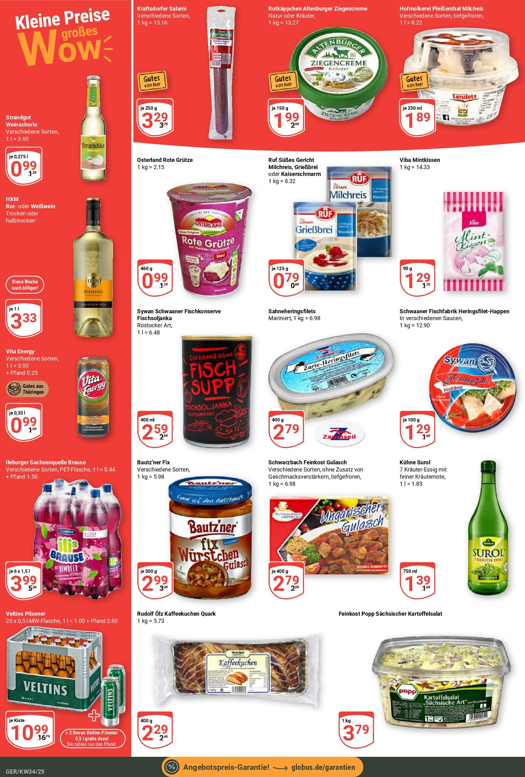 Globus prospekt Gera	 (ab 17.08.2025) » Angebote online | Seite: 4 | Produkte: Quark, Energy, Weißwein trocken, Wein