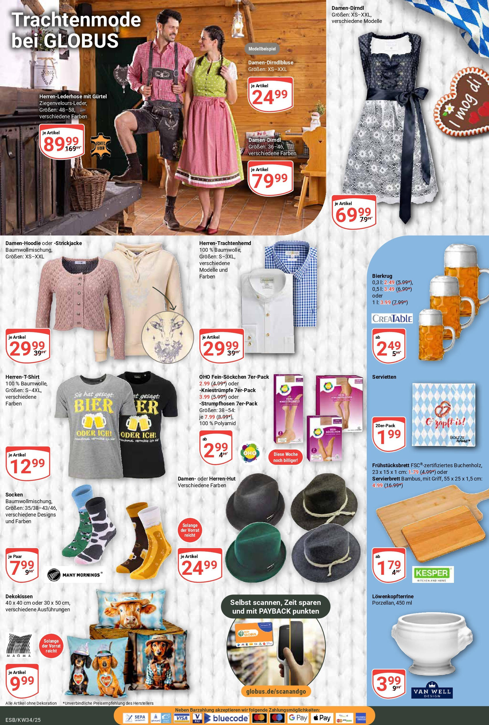 Globus prospekt Eschborn	 (ab 17.08.2025) » Angebote online | Seite: 20 | Produkte: Kniestrümpfe, Bier, Gürtel, Strickjacke
