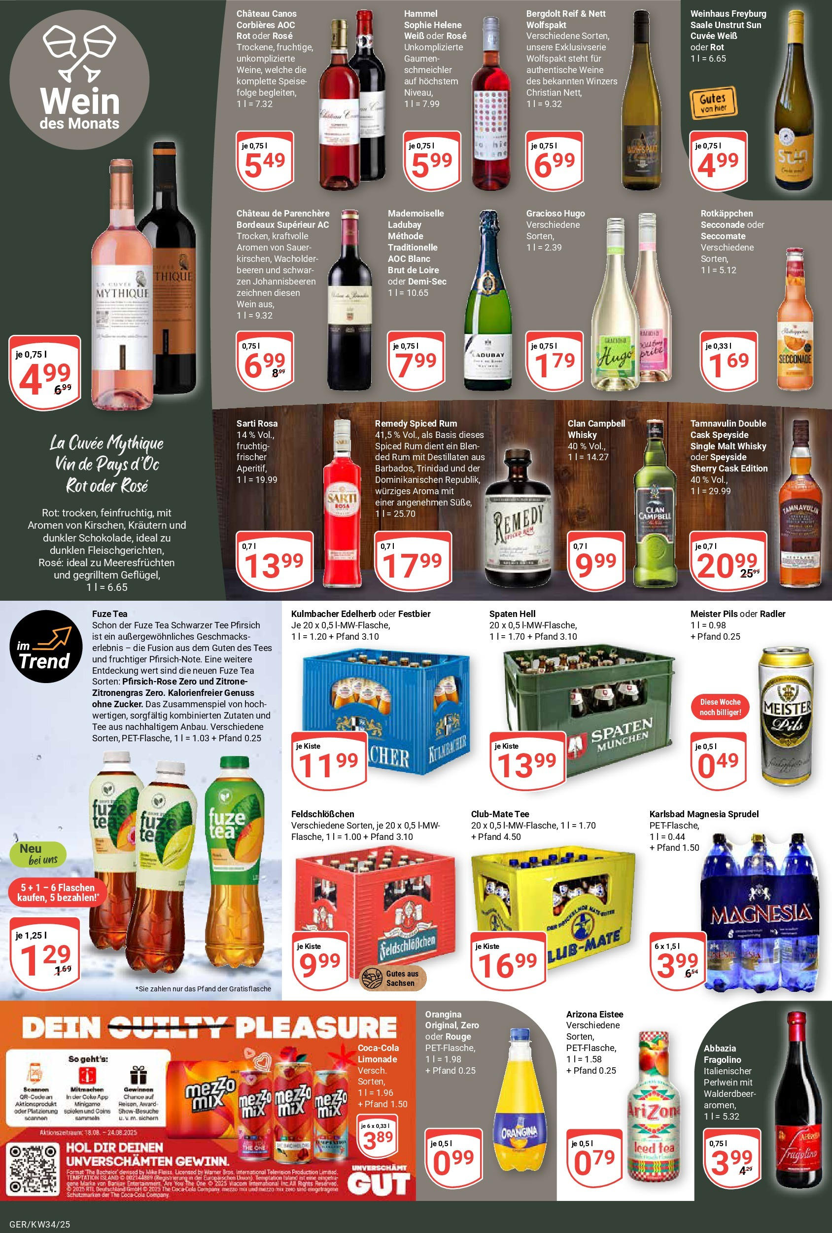 Globus prospekt Gera	 (ab 17.08.2025) » Angebote online | Seite: 16 | Produkte: Radler, Zitrone, Pfirsich, Rotkäppchen
