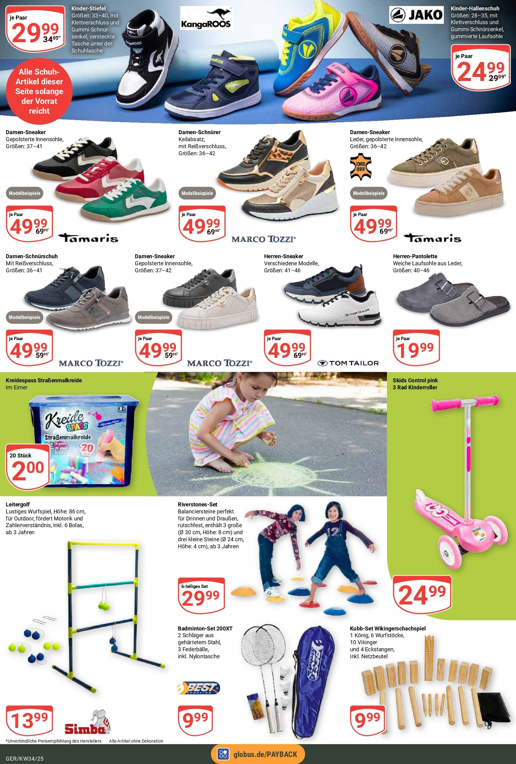 Globus prospekt Gera	 (ab 17.08.2025) » Angebote online | Seite: 22 | Produkte: Tasche, Badmintonset