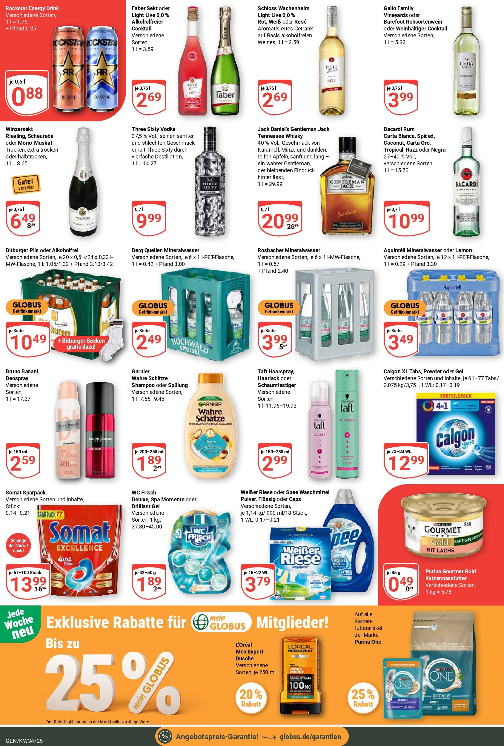 Globus prospekt Gensingen	 (ab 17.08.2025) » Angebote online | Seite: 6 | Produkte: Rockstar, Dusche, Lachs, Spee