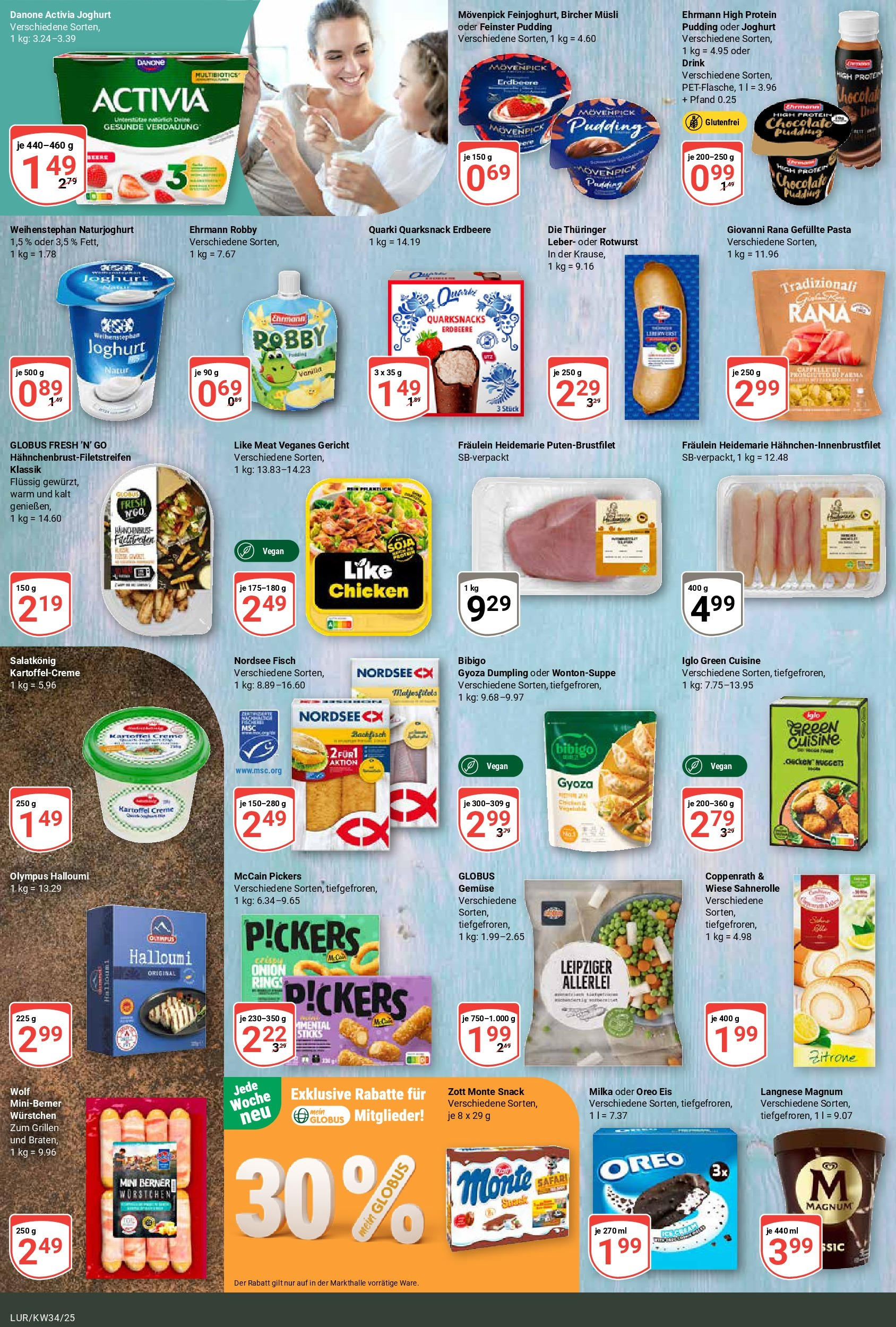 Globus prospekt Hamburg	 (ab 17.08.2025) » Angebote online | Seite: 12 | Produkte: Musli, Joghurt, Milka, Zitrone