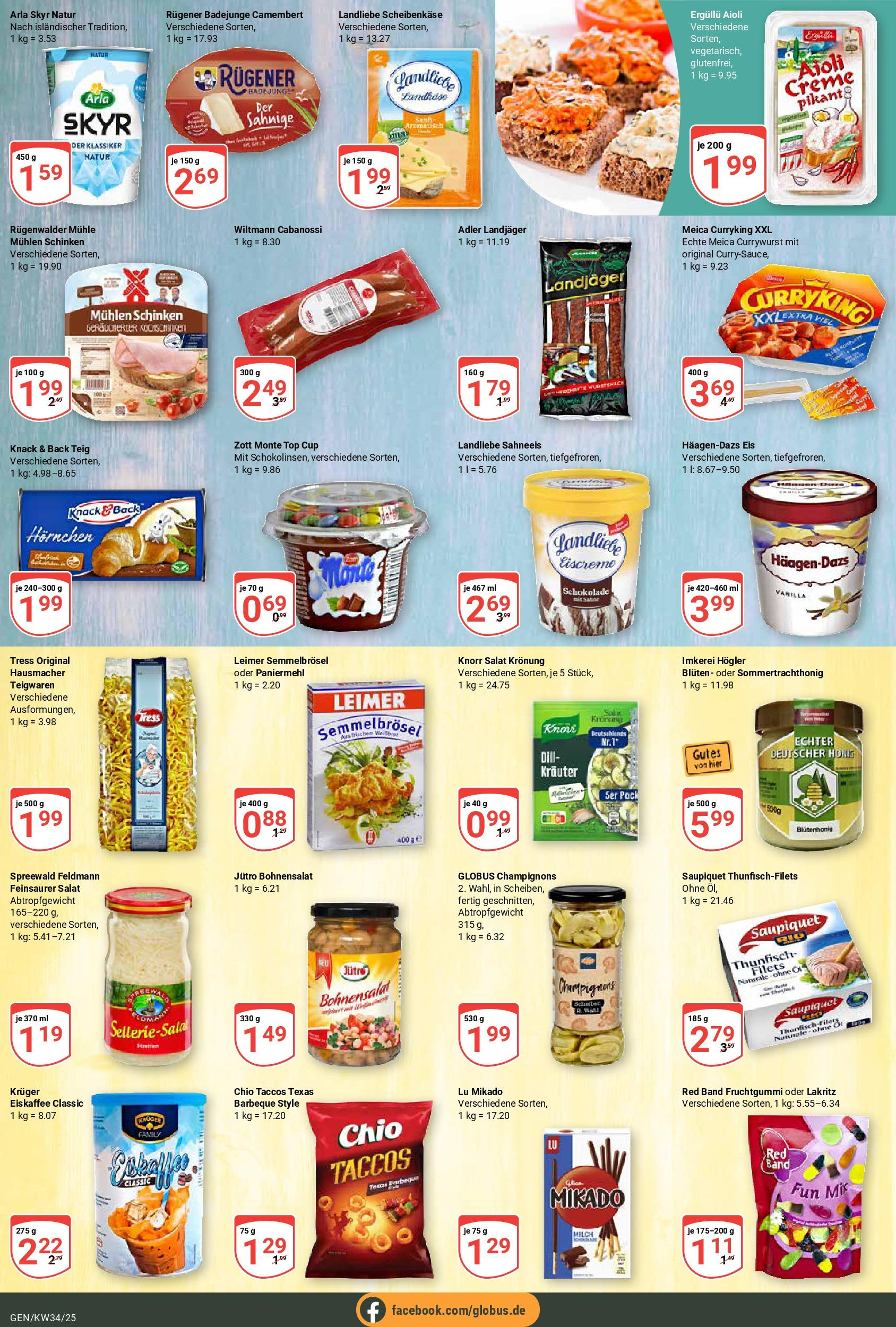 Globus prospekt Gensingen	 (ab 17.08.2025) » Angebote online | Seite: 14 | Produkte: Thunfisch, Eiscreme, Skyr, Dill