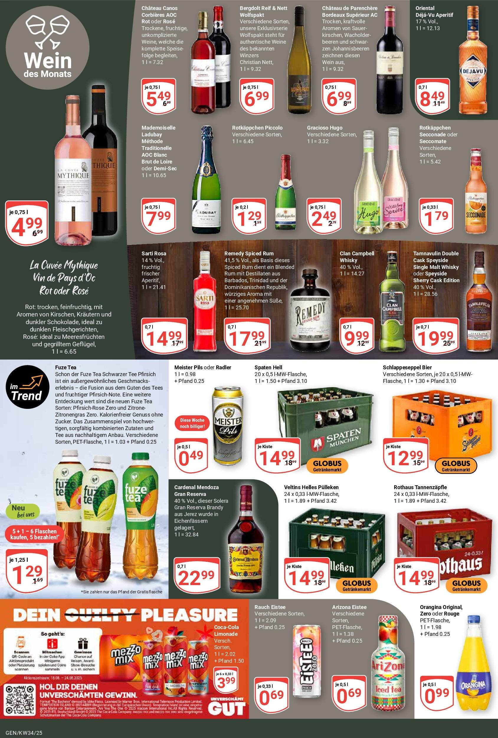 Globus prospekt Gensingen	 (ab 17.08.2025) » Angebote online | Seite: 16 | Produkte: Zitronengras, Rouge, Rotkäppchen, Tee