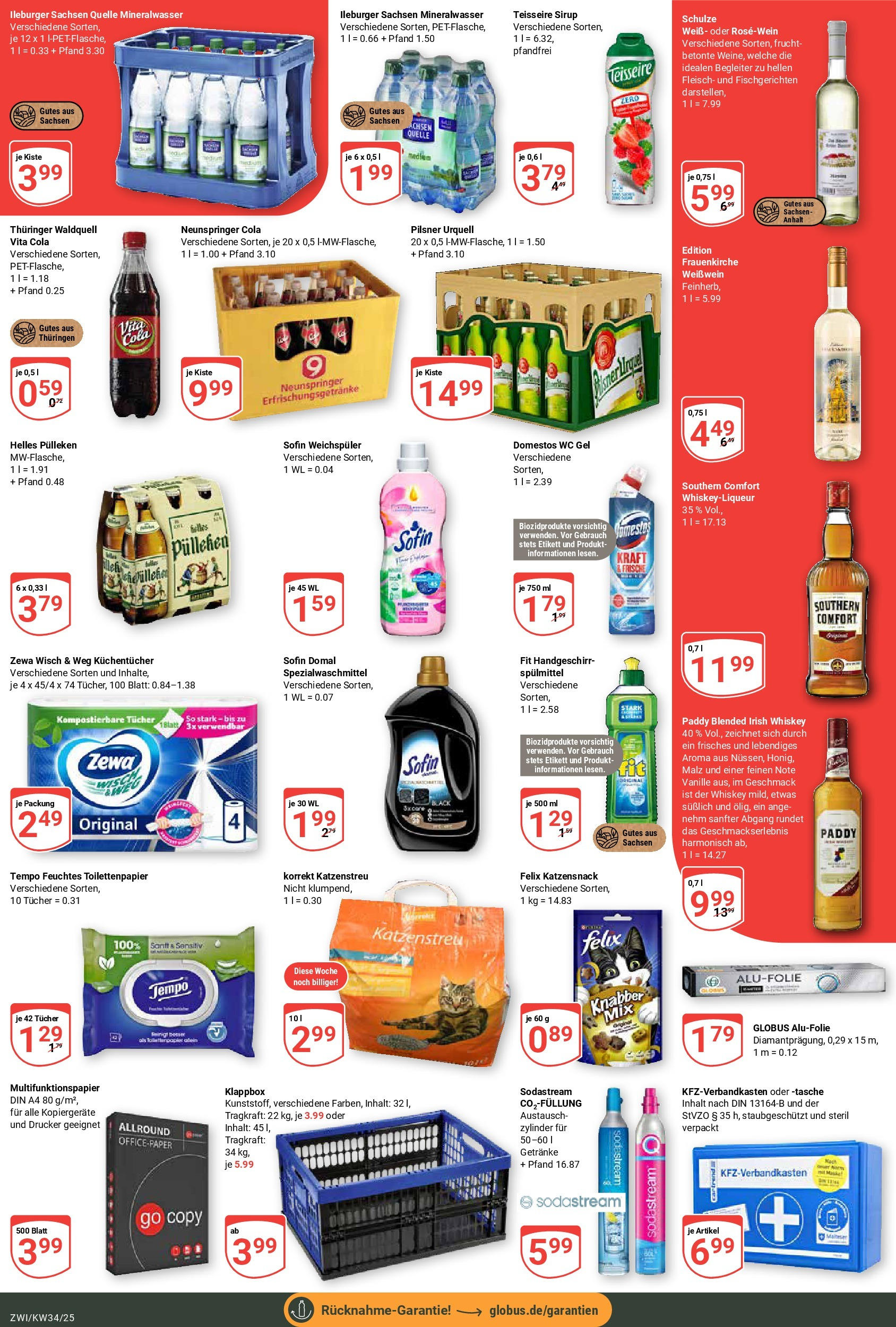 Globus prospekt Zwickau (ab 17.08.2025) » Angebote ab Montag | Seite: 5 | Produkte: Helles pulleken, Rosewein, Weichspüler, Toilettenpapier Globus prospekt Zwickau (ab 17.08.2025) » Angebote online | Seite: 5 | Produkte: Helles pulleken, Rosewein, Weichspüler, Toilettenpapier