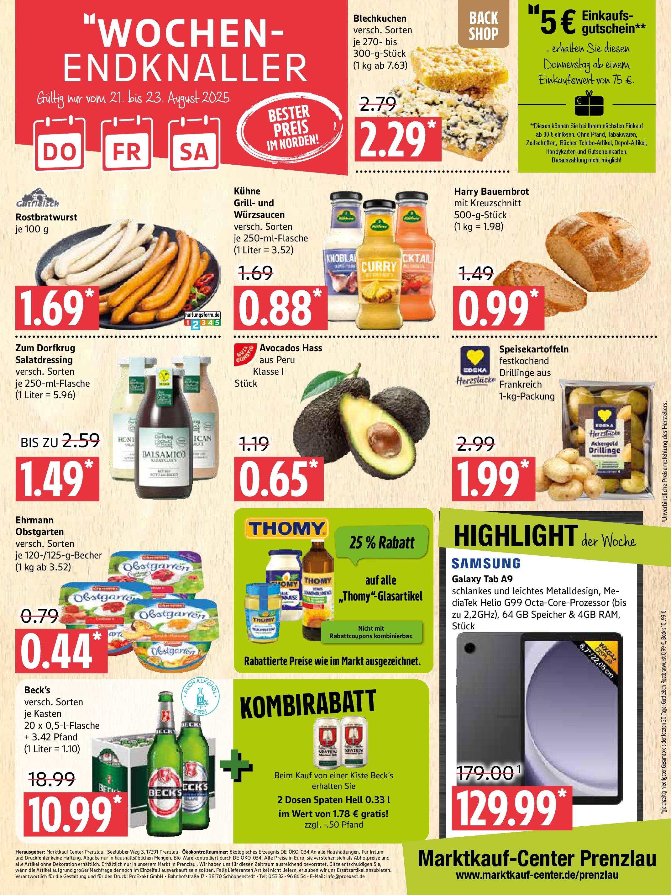 Marktkauf - Marktkauf: Wochenangebote (ab 17.08.2025) » Angebote online | Seite: 12 | Produkte: Grill, Balsamico, Samsung
