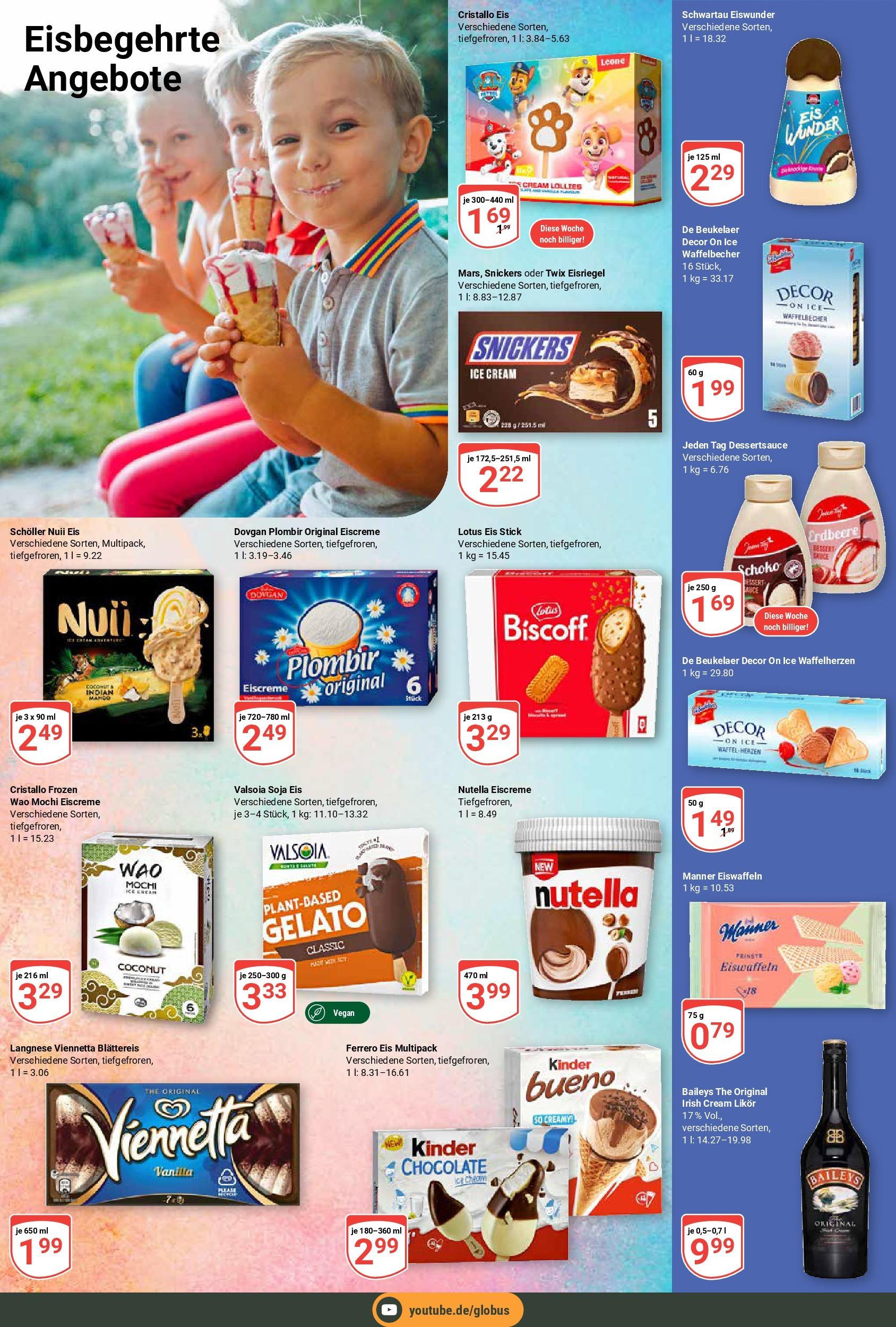 Globus prospekt Hoyerswerda	 (ab 17.08.2025) » Angebote online | Seite: 12 | Produkte: Langnese, Snickers, Twix, Eis