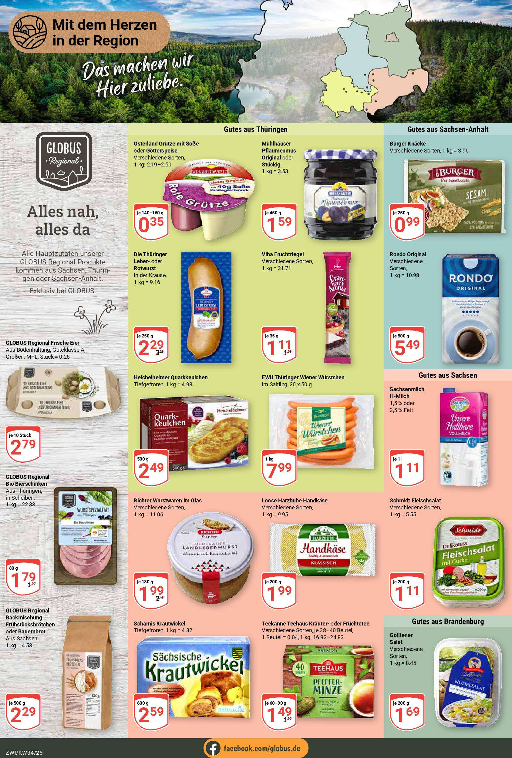 Globus prospekt Zwickau (ab 17.08.2025) » Angebote ab Montag | Seite: 17 | Produkte: Quark, Eier, Teekanne, Salat Globus prospekt Zwickau (ab 17.08.2025) » Angebote online | Seite: 17 | Produkte: Quark, Eier, Teekanne, Salat