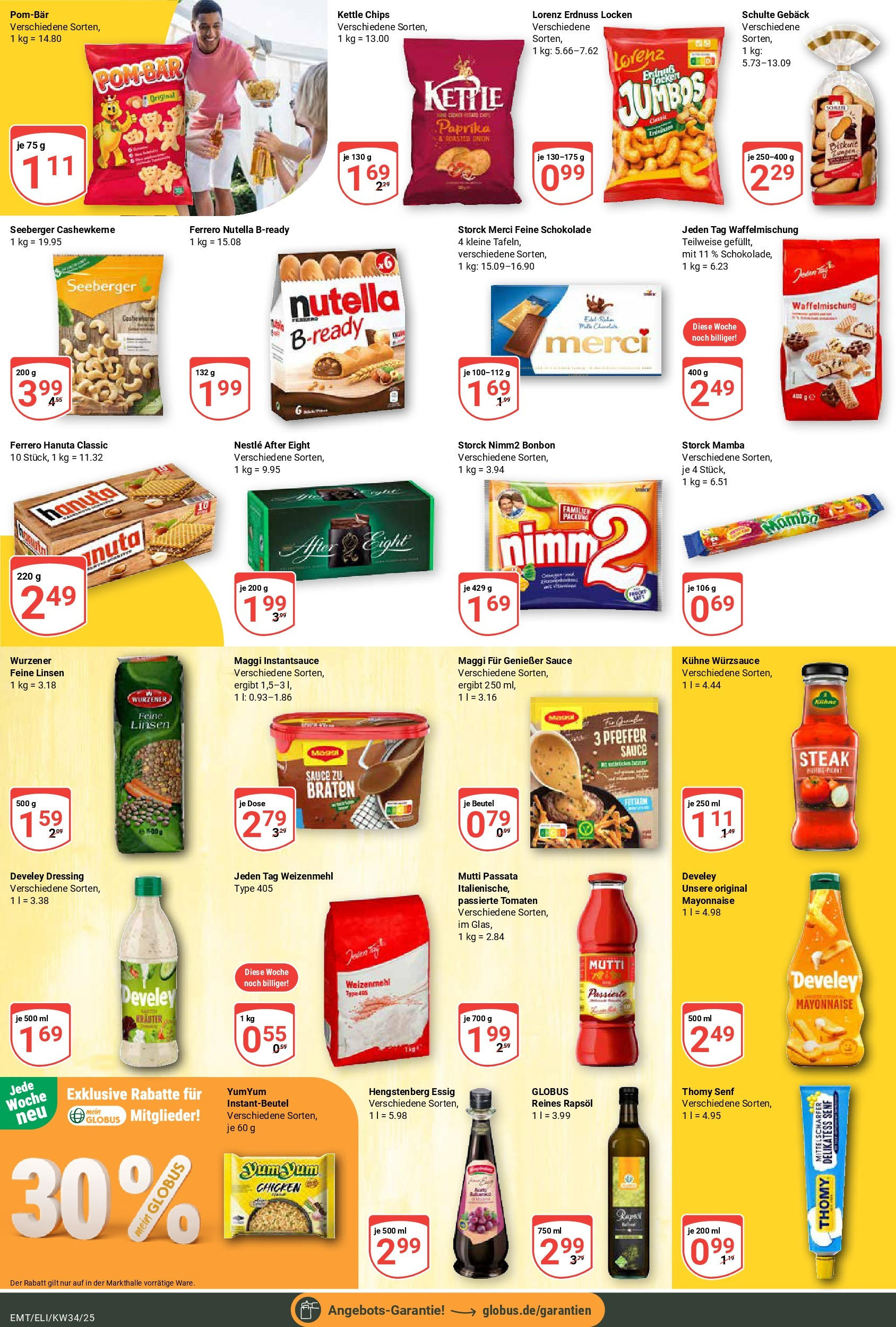 Globus prospekt Mittelhausen	 (ab 17.08.2025) » Angebote online | Seite: 14 | Produkte: Dressing, Weizenmehl, Mayonnaise, Steak
