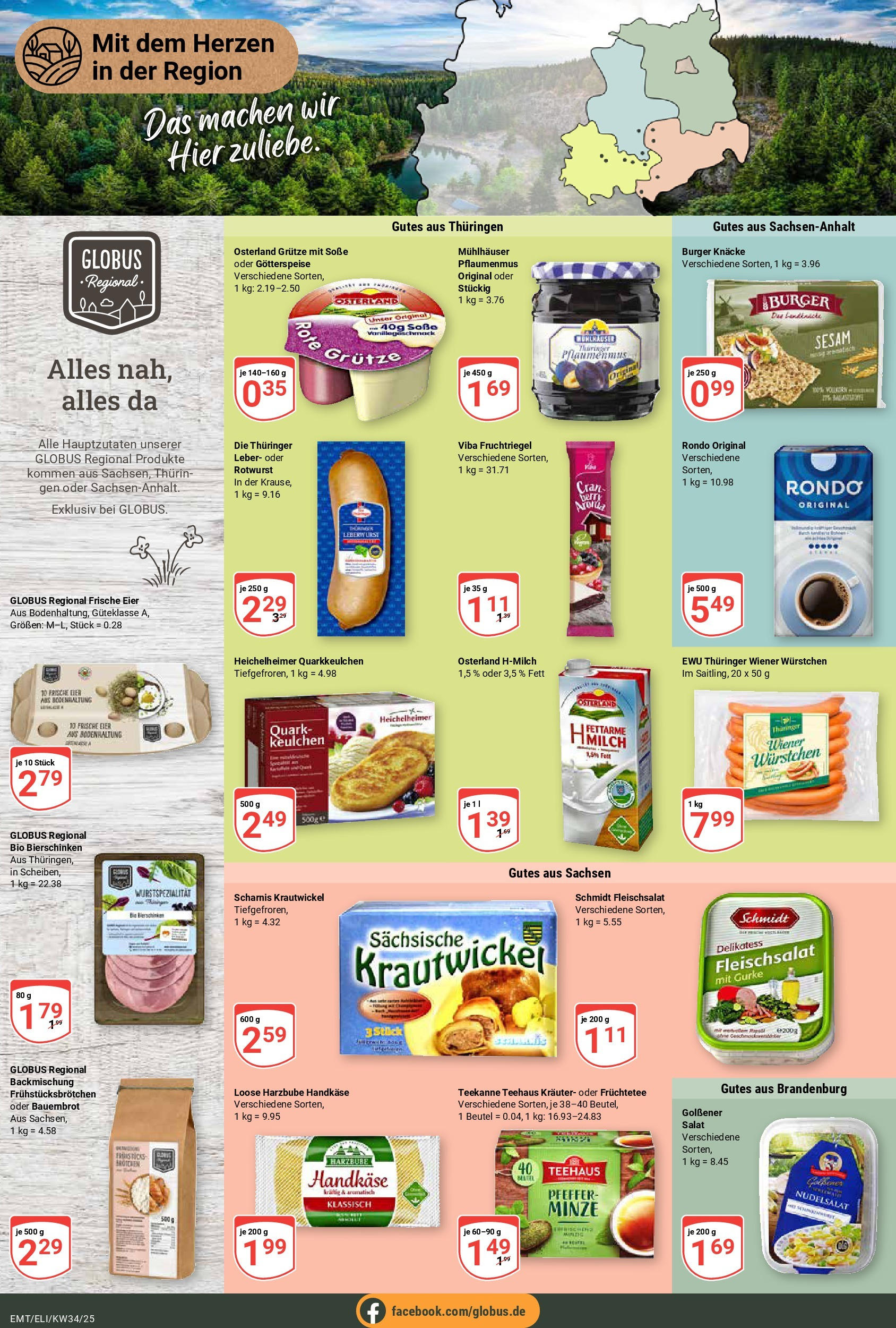 Globus prospekt Mittelhausen	 (ab 17.08.2025) » Angebote online | Seite: 17 | Produkte: Quark, Eier, Burger, Pfeffer